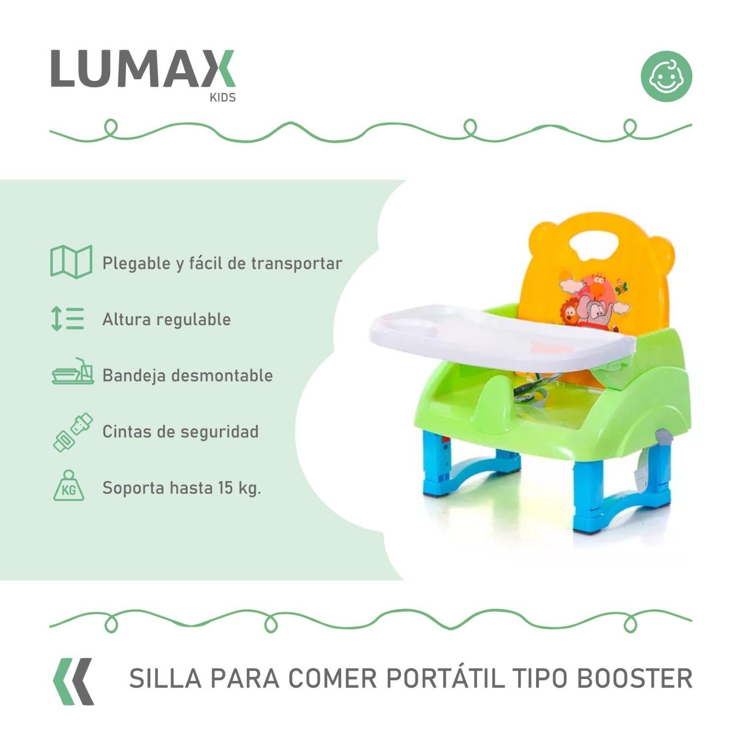 Silla De Bebe Para Comer Portatil Tipo Booster Verde-1