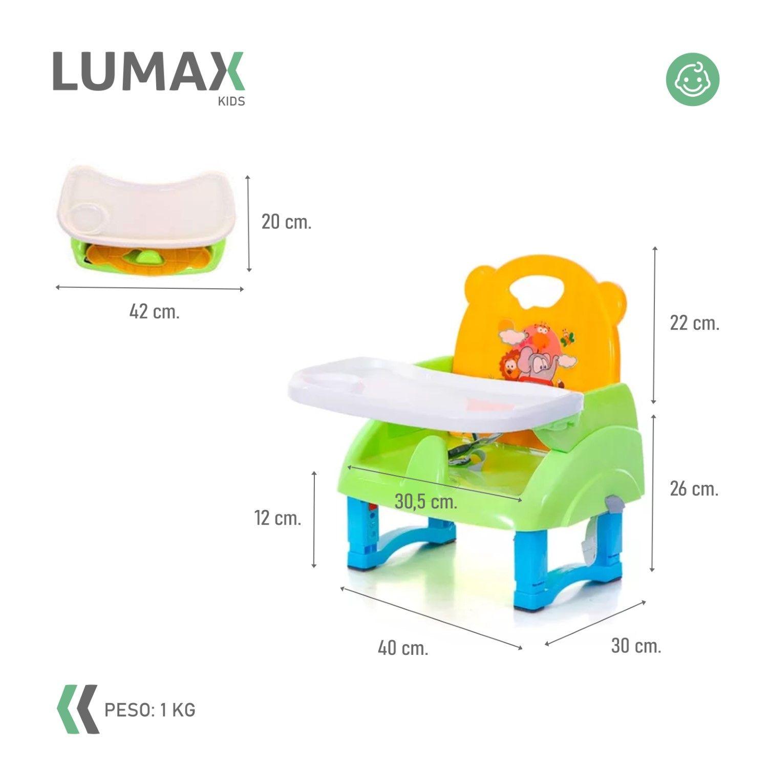 Silla De Bebe Para Comer Portatil Tipo Booster Verde-2