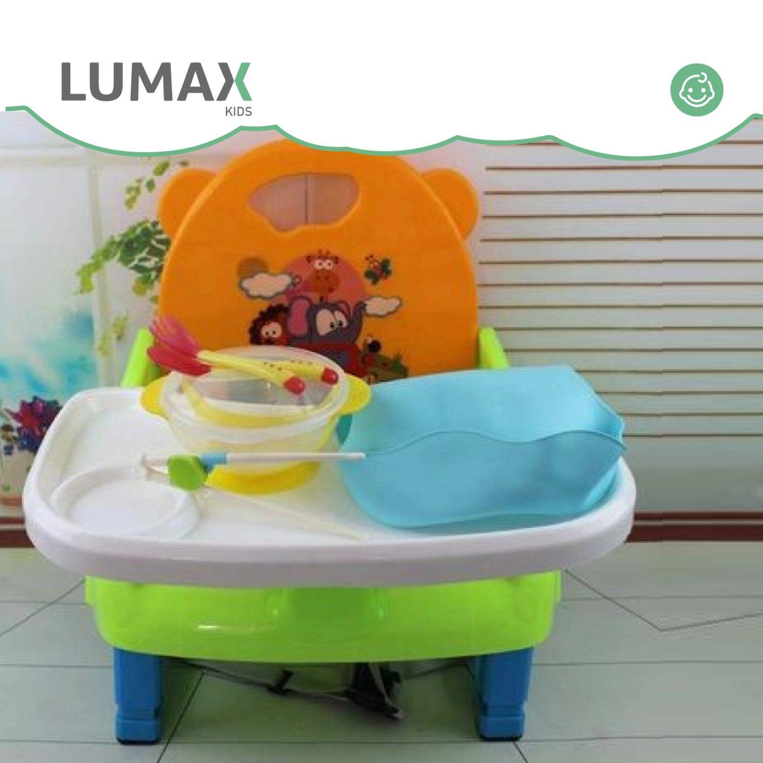 Silla De Bebe Para Comer Portatil Tipo Booster Verde-3