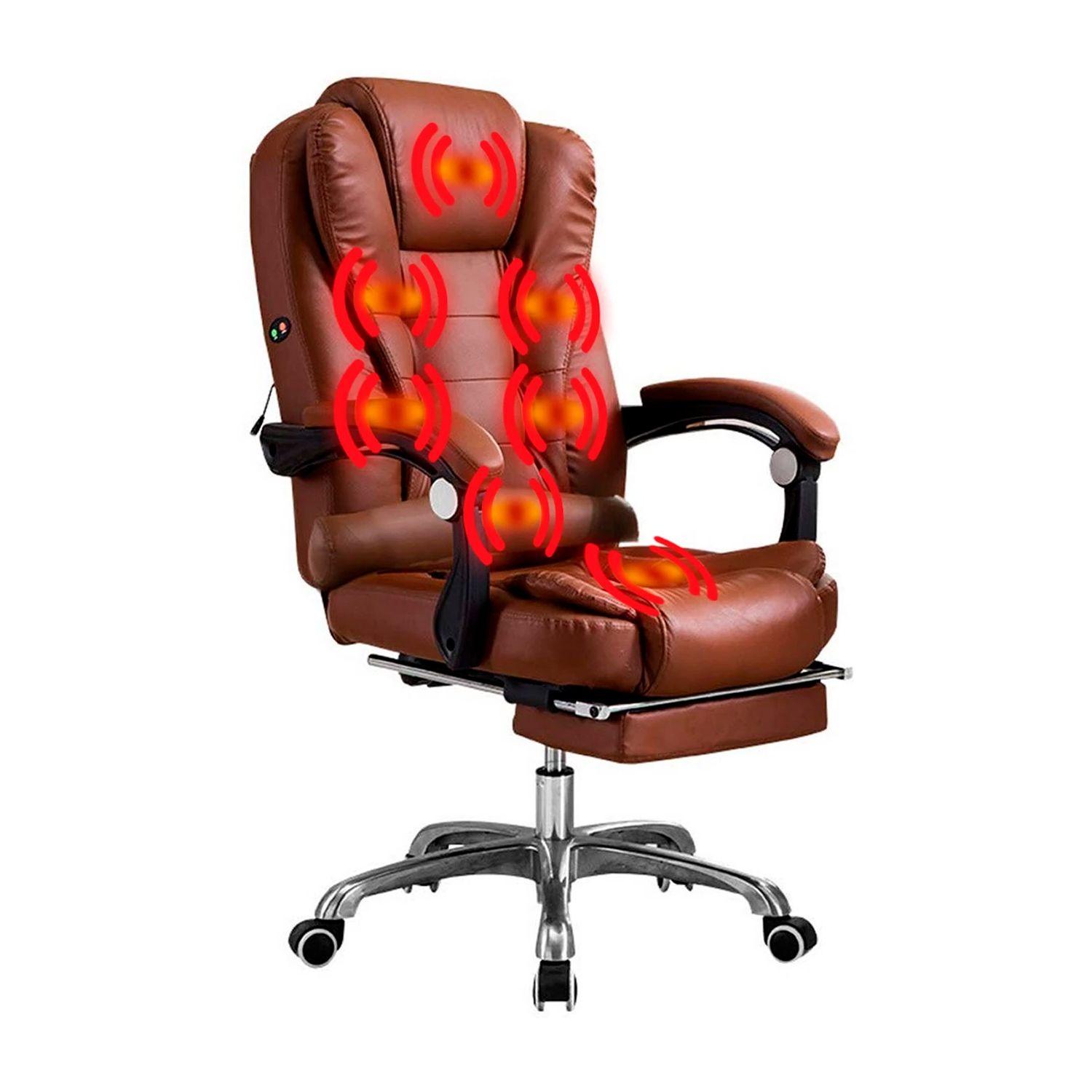 Silla de Escritorio Miles | Apoya Pies Ecocuero 7 Masajes-1