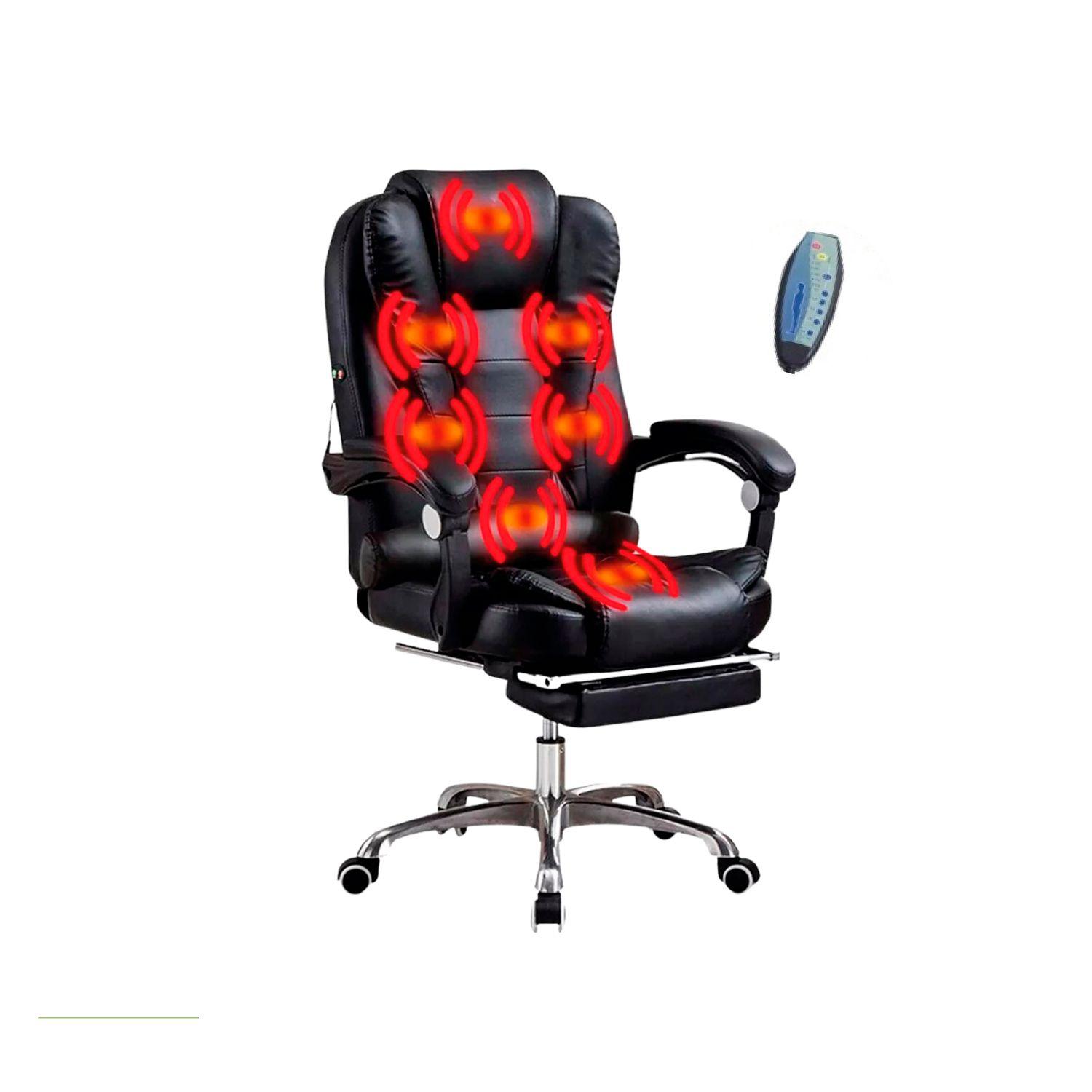 Silla de Escritorio Miles | Apoya Pies Ecocuero 7 Masajes-7