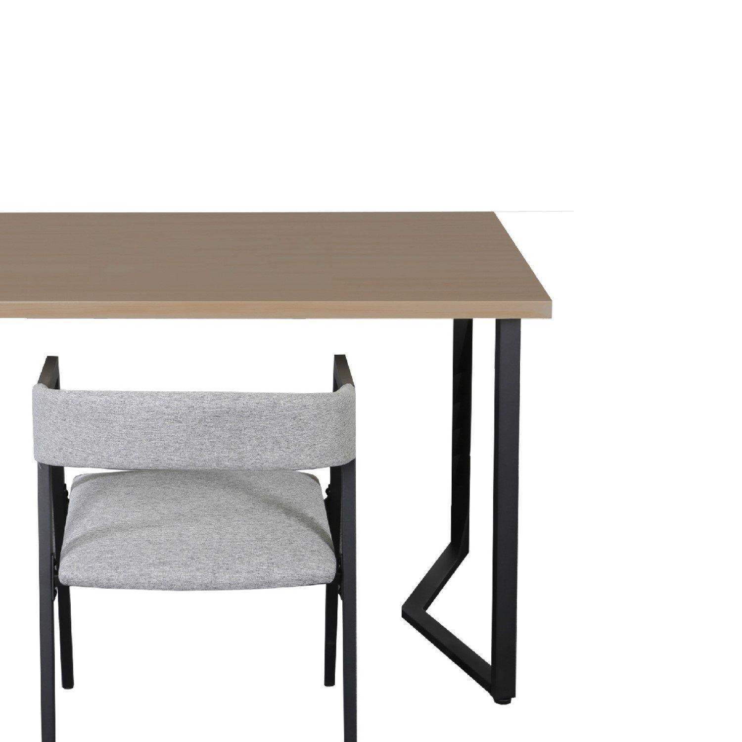 Juego Comedor Mesa + 4 Sillas con Respaldo Acolchonado-3