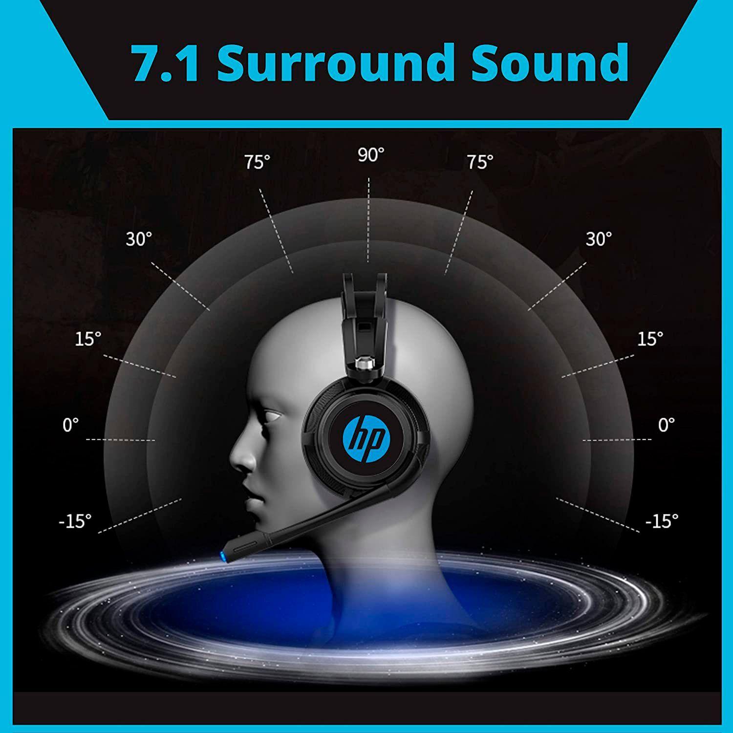 Audifono Gamer HP H500GS 7.1 Surround | Control Remoto & LED-4
