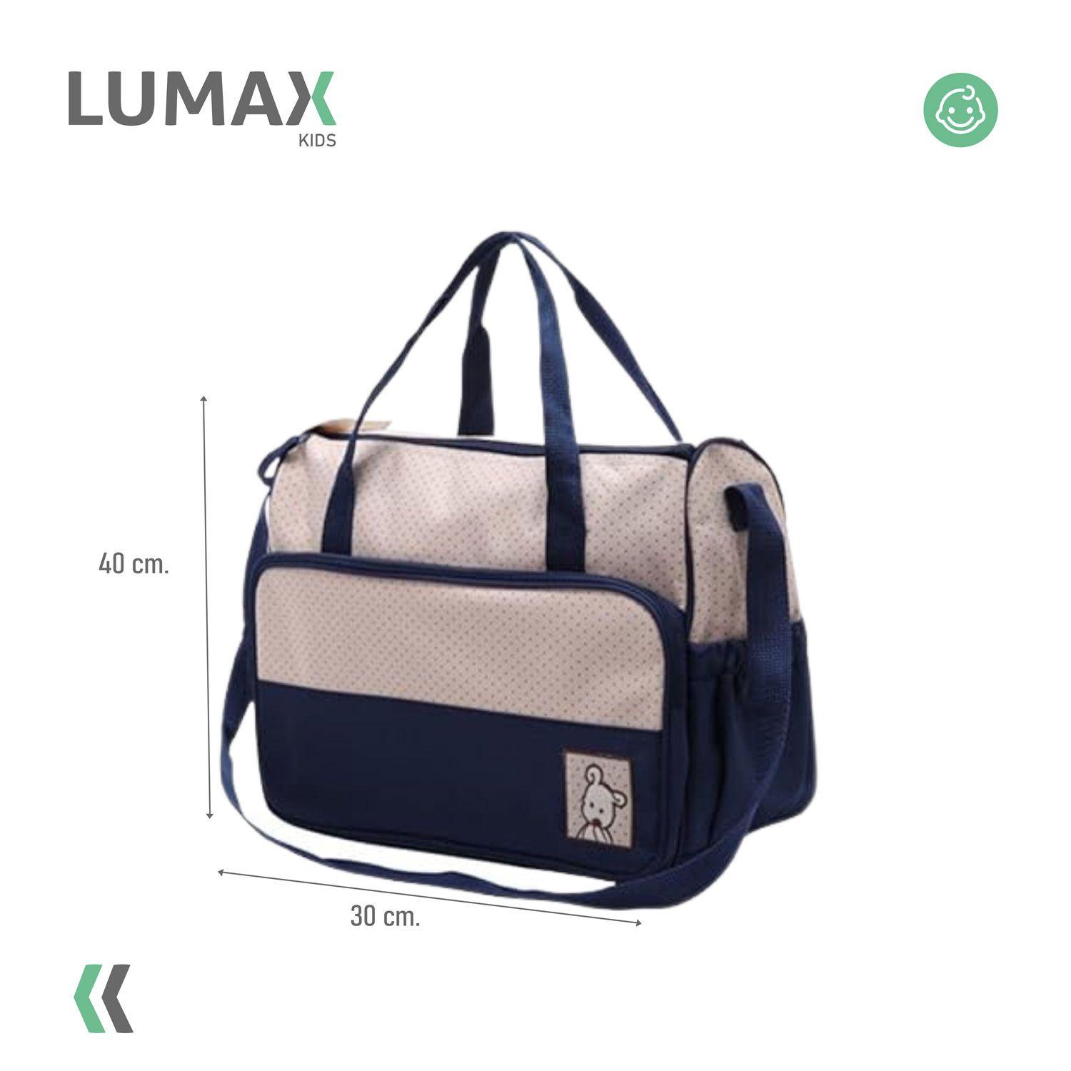 Bolso Maternal 5 Piezas Mudador Bebes Azul-2