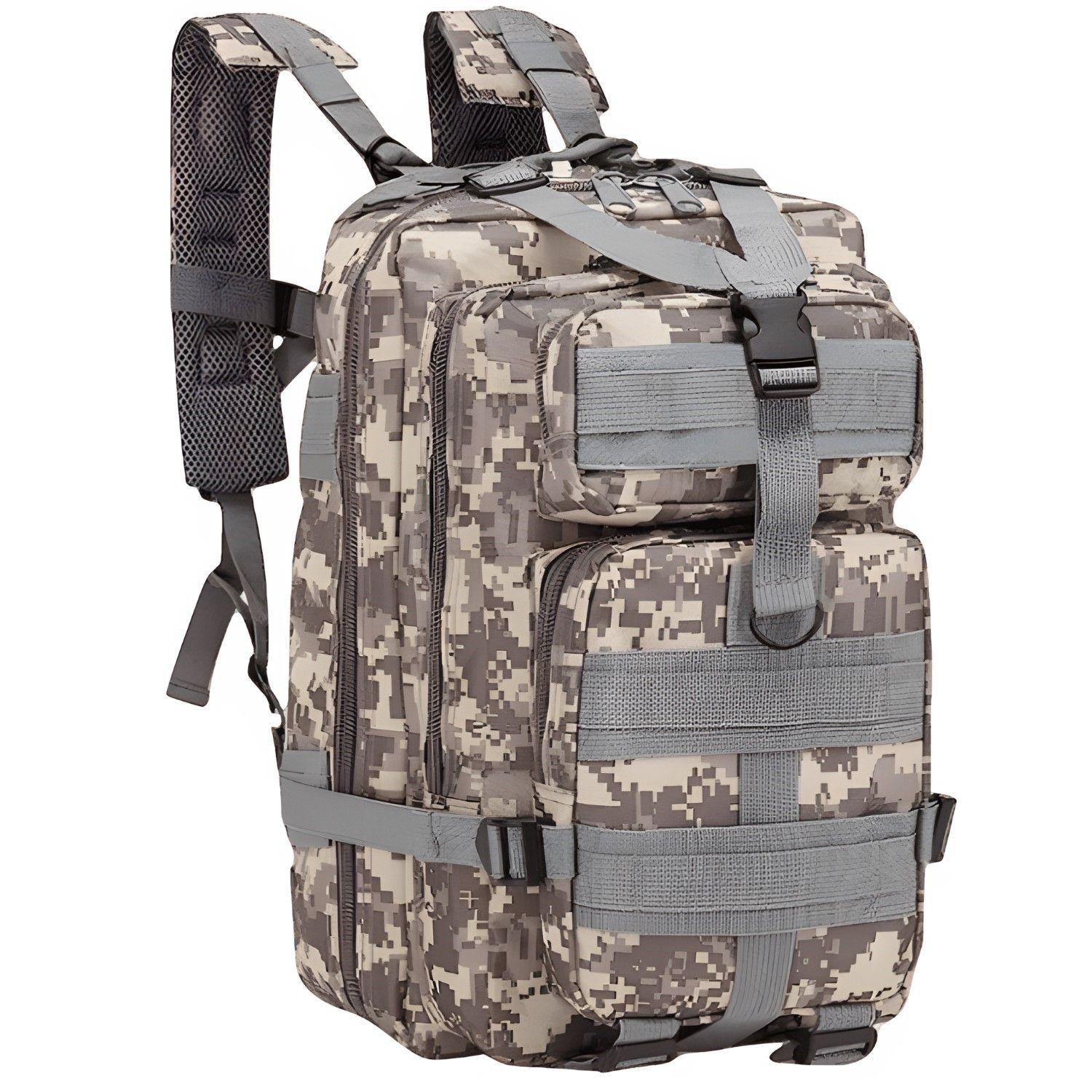 Mochila Tactica Militar Camping 30 Litros Gris Camuflaje-0