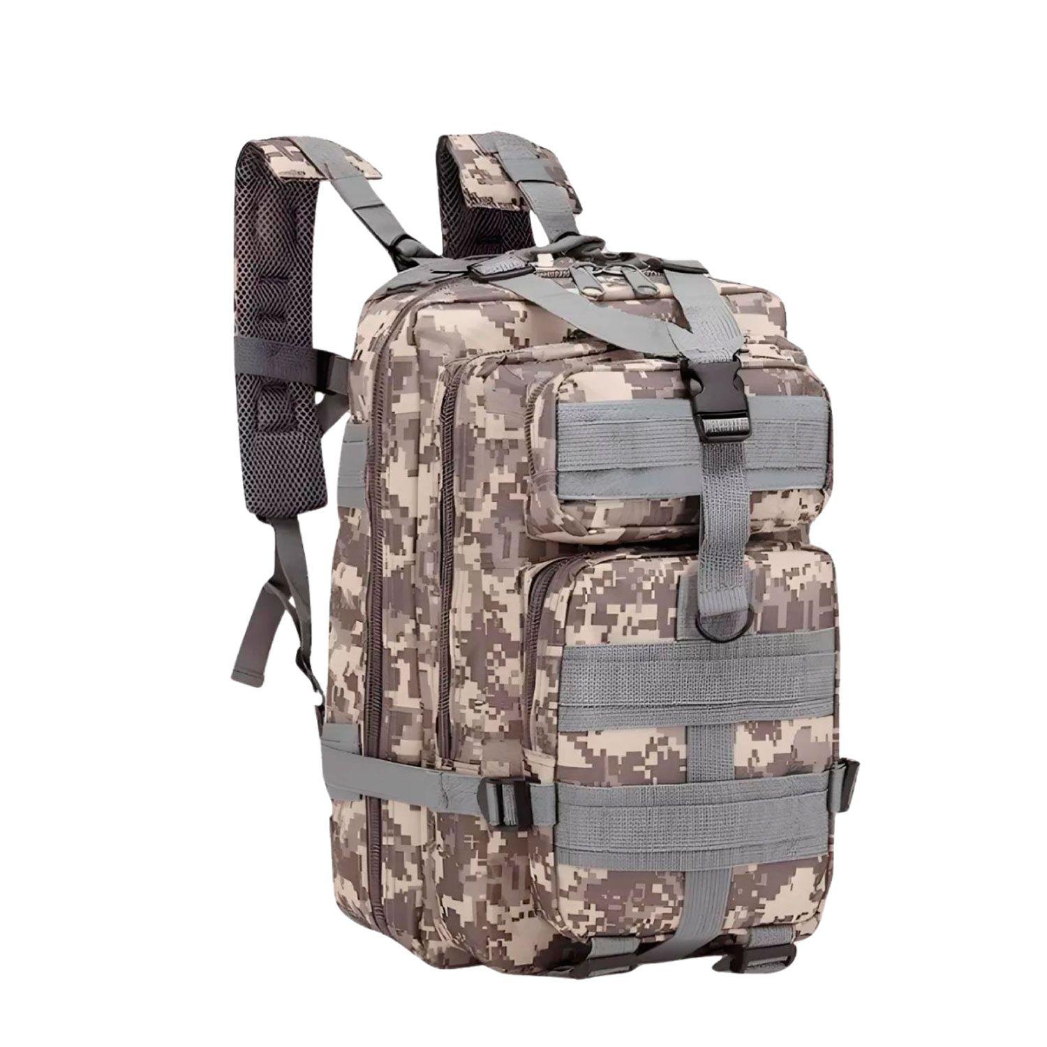 Mochila Tactica Militar Camping 30 Litros Gris Camuflaje-0