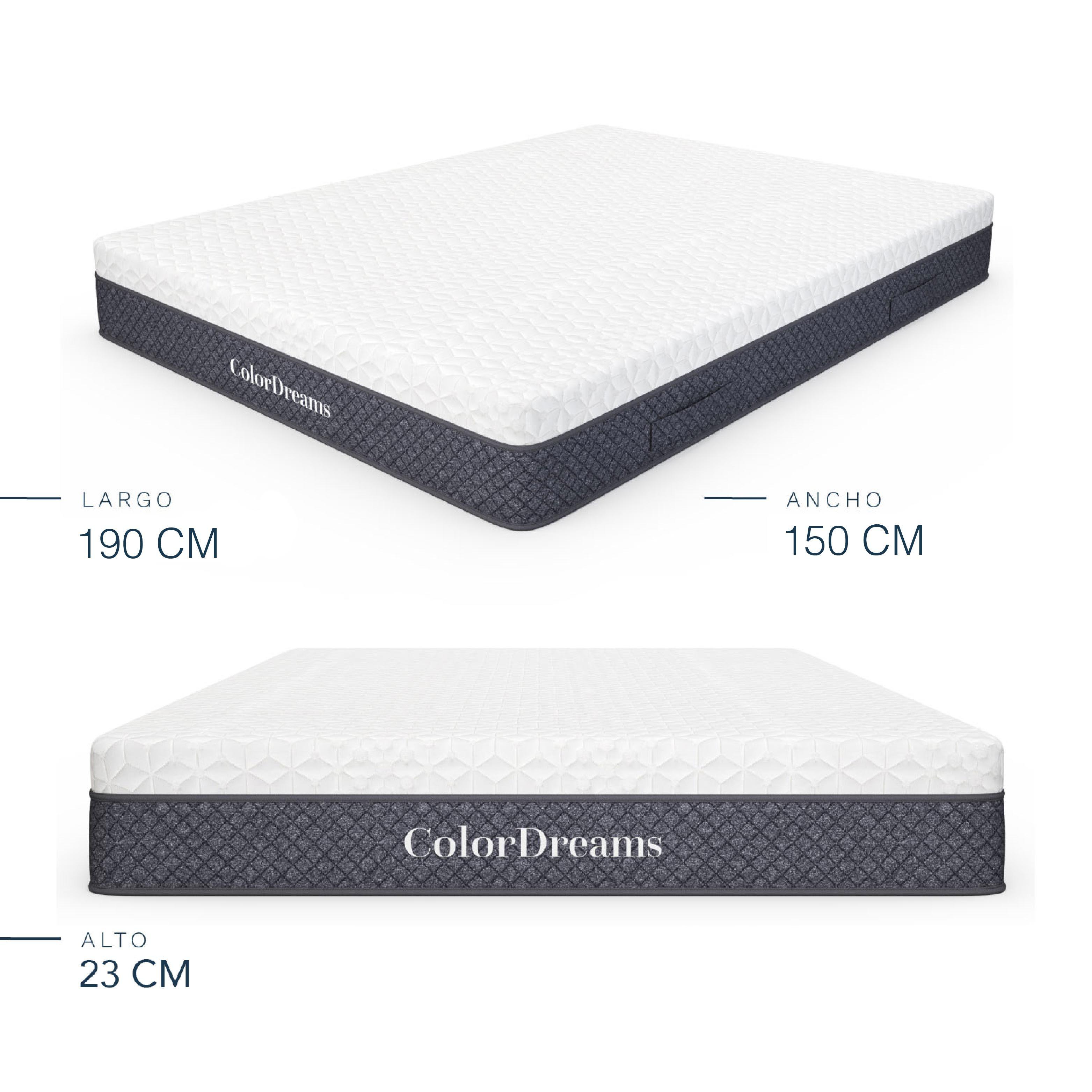 Colchon 2 Plazas Espuma ColorDreams 150x190x23cm-5
