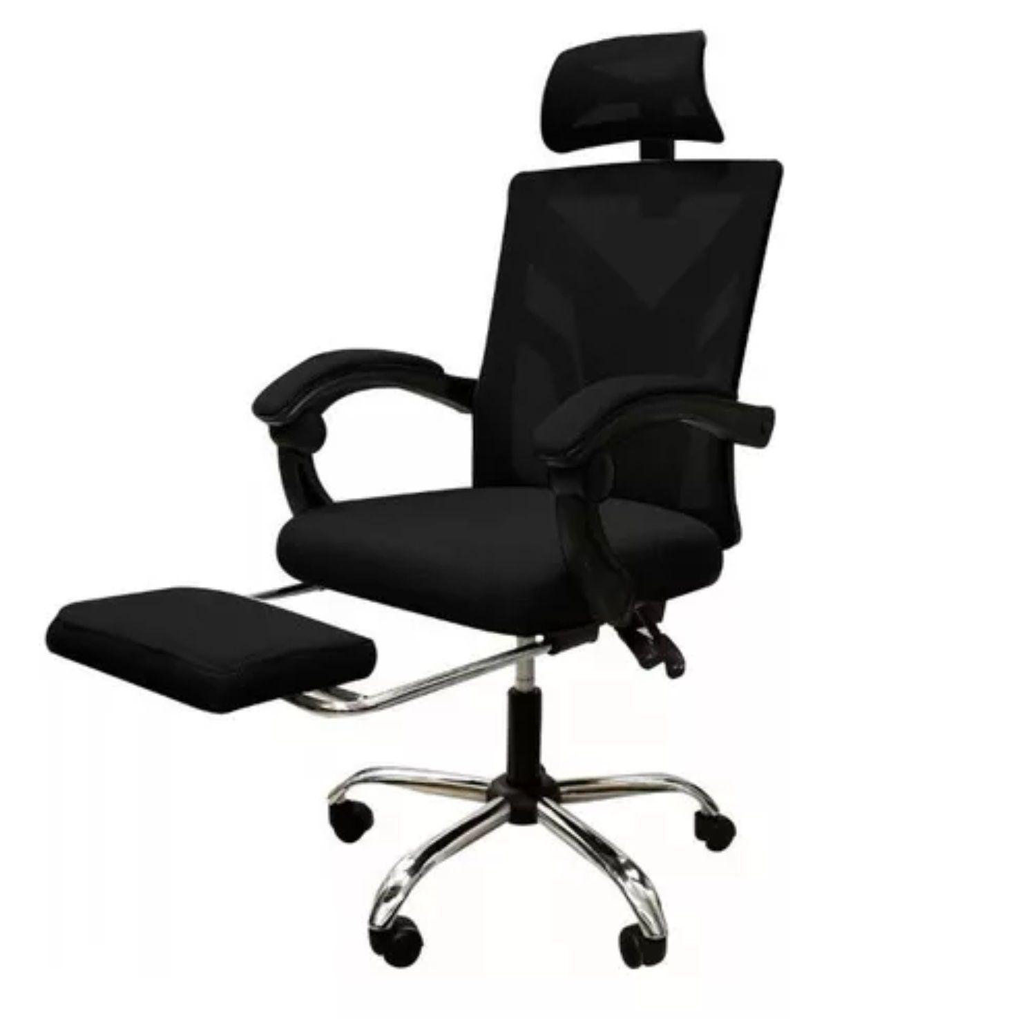 Silla Ejecutiva Escritorio Clyde con apoyapies Negra-0