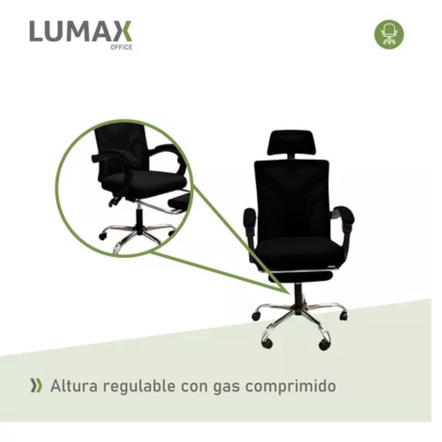 Silla Ejecutiva Escritorio Clyde con apoyapies Negra-3