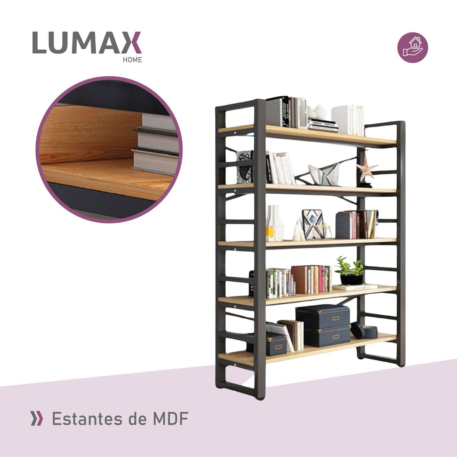 Estante Exhibidor Biblioteca 5 Niveles Con Repisa 175x33x140-5