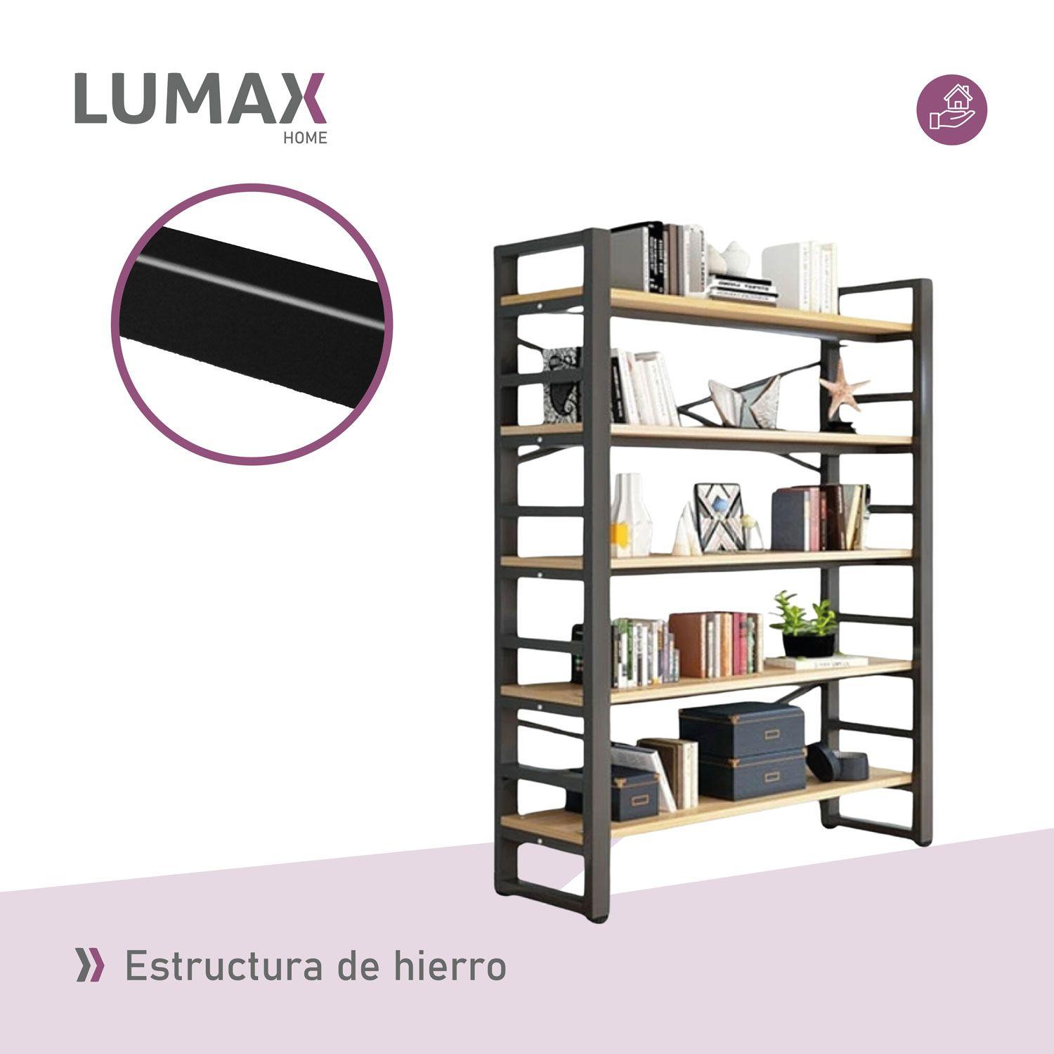 Estante Exhibidor Biblioteca 5 Niveles Con Repisa 175x33x140-6