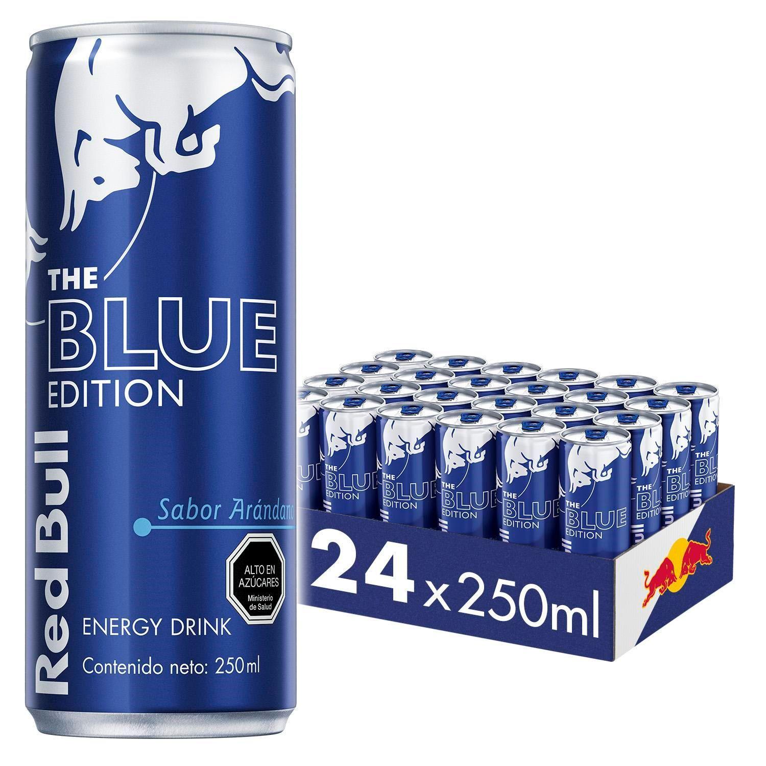Bebida Energetica Red Bull Blue Edition 24 Latas De 250ml-0