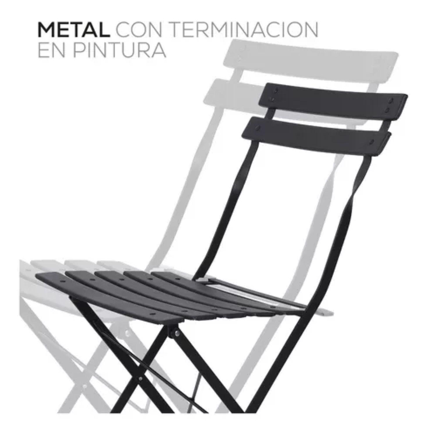Set De 3 Piezas Para Jardin Mesa Y Sillas Para Exteriores-3