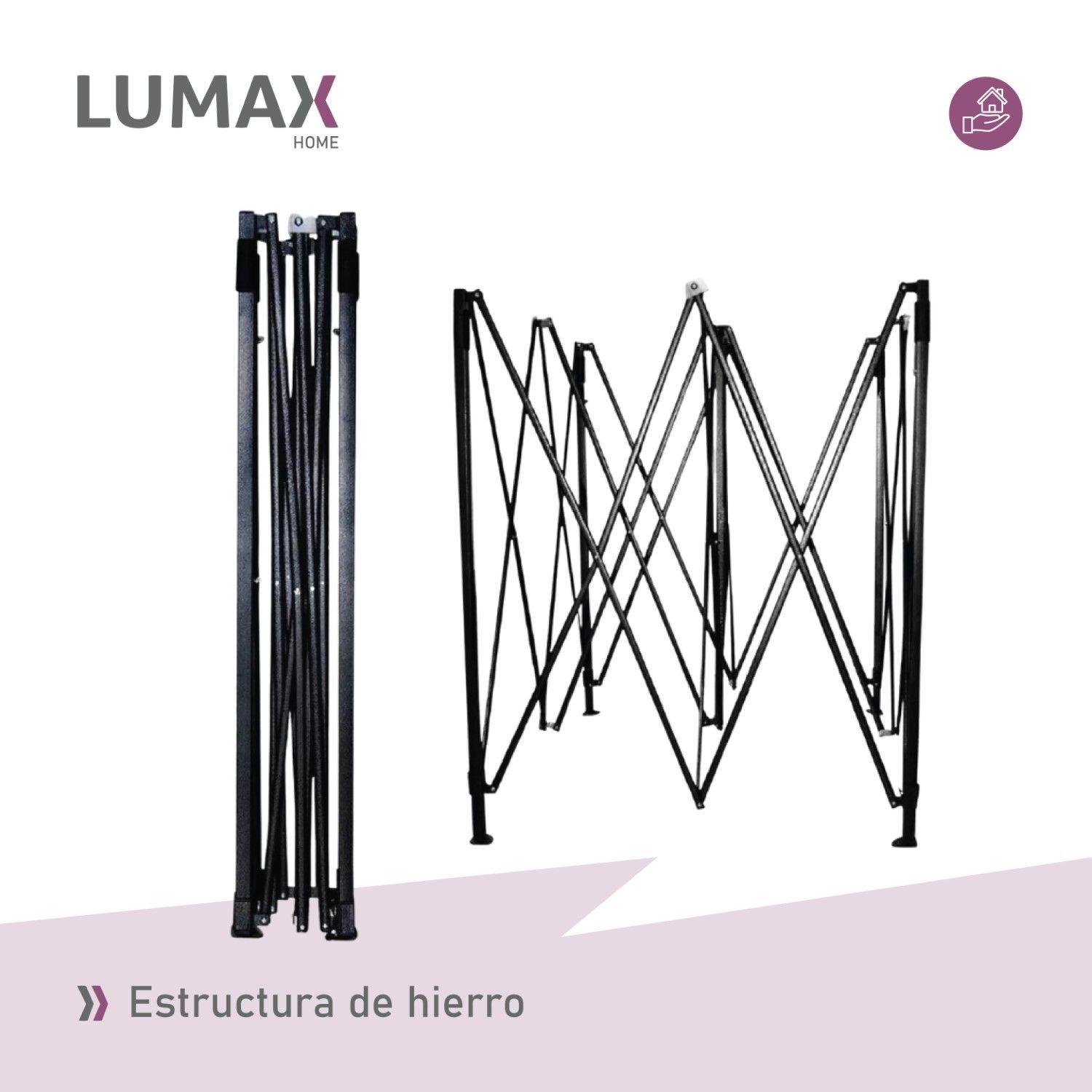 Toldo Plegable 3x3m Super Reforzado Con Lona Roja-6