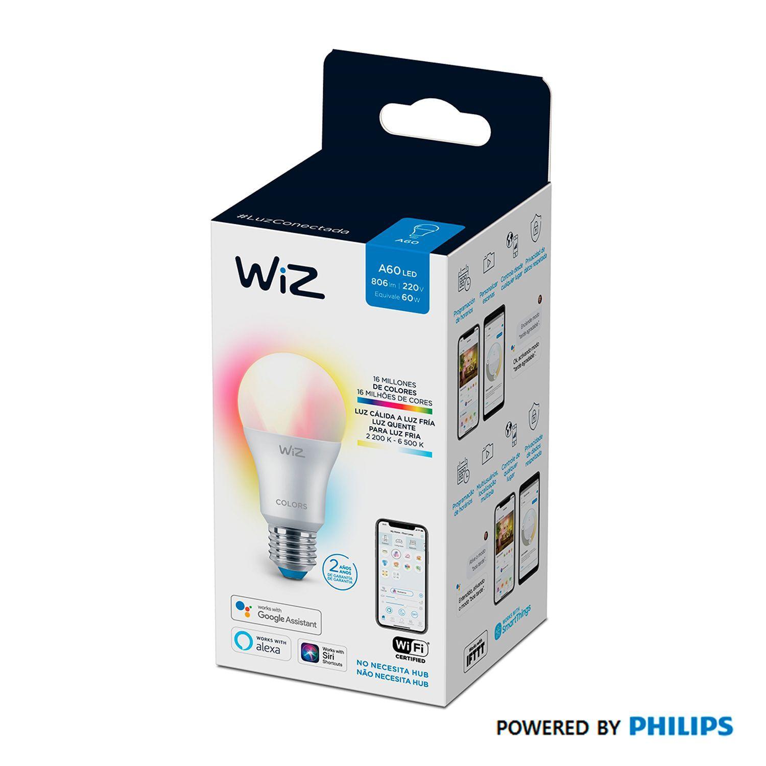 Ampolleta LED Inteligente WiZ Blanco & Colores 9w E27 WiFi-3