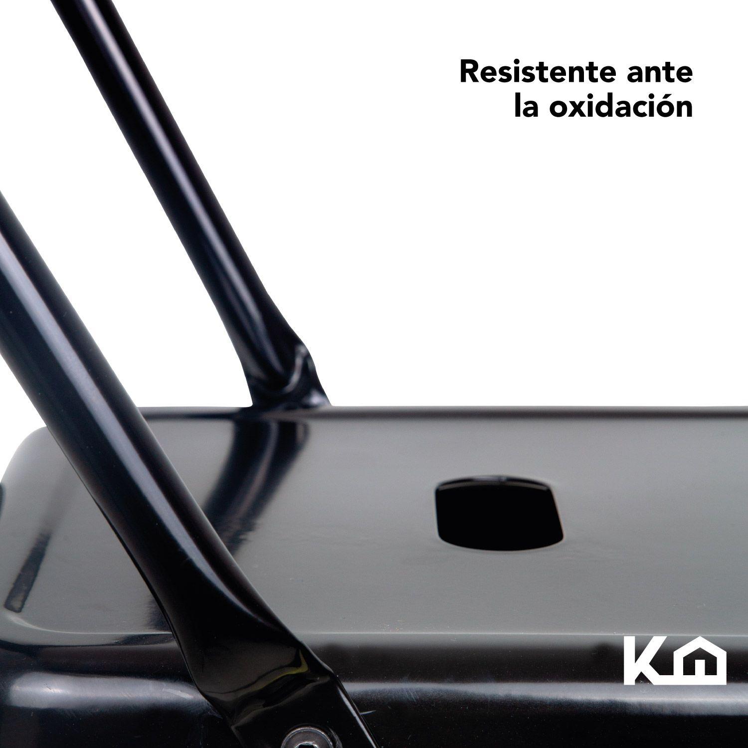 Pack 2 Taburetes Tolix Altos Piso de Bar Negro con Resplado-6