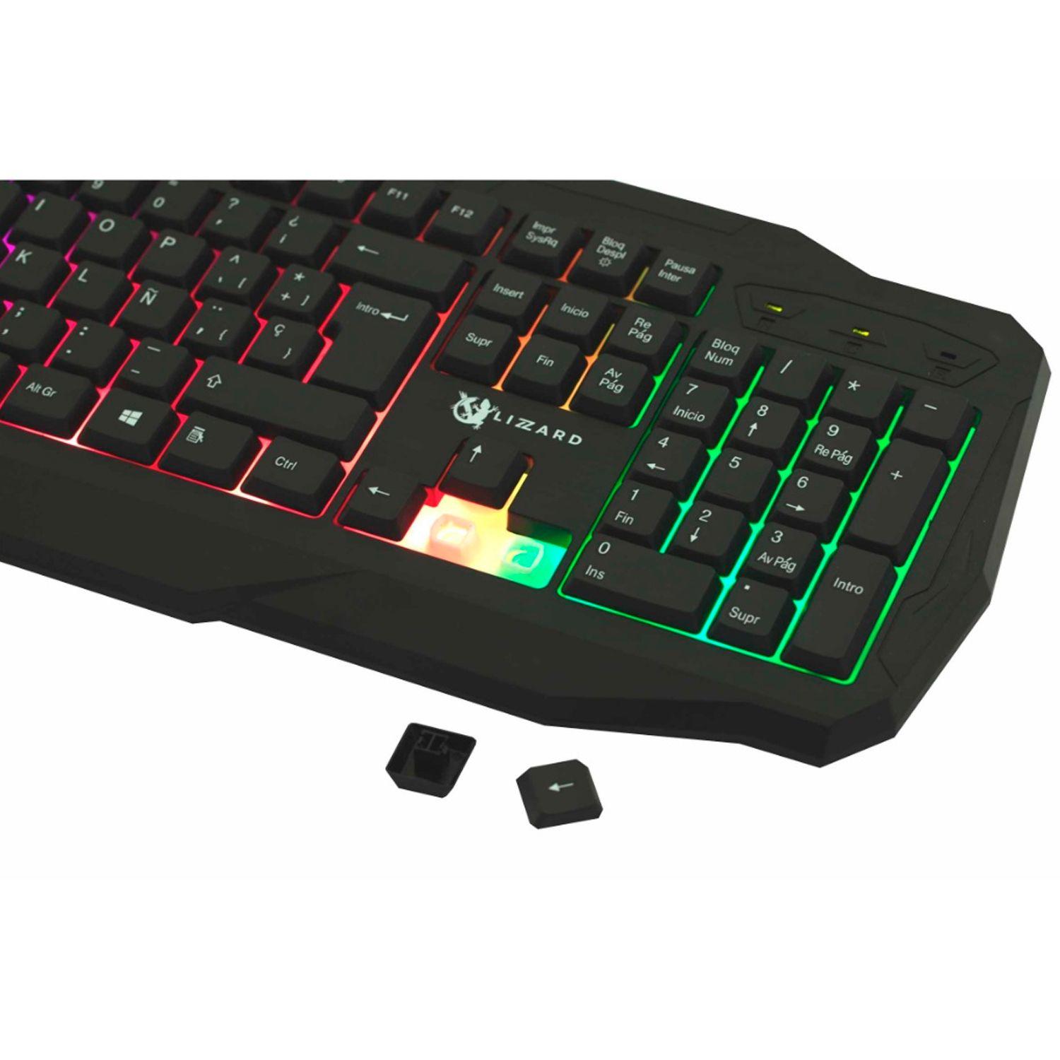 Teclado Gamer X-Lizzard con LED de Colores-2