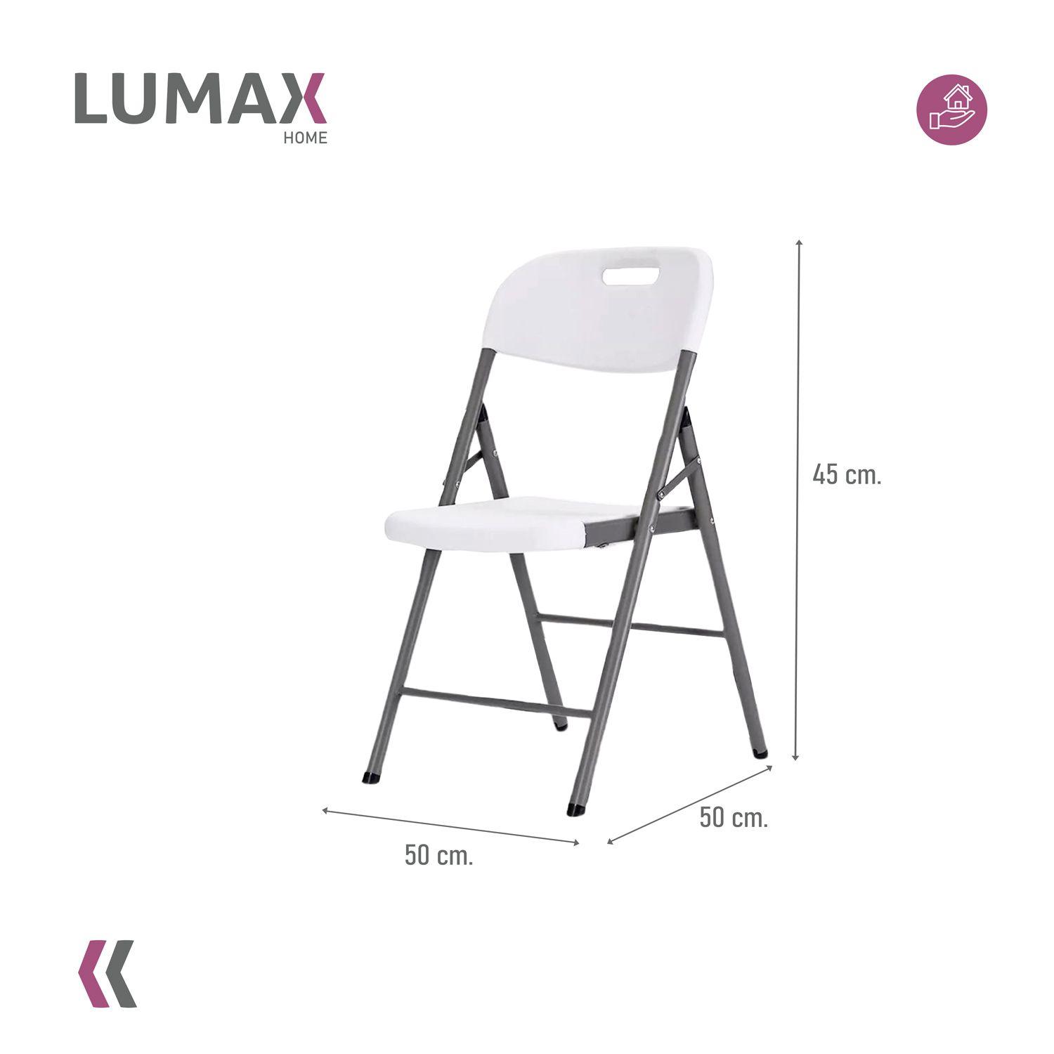 Set x4 Sillas Plegables De Plastico Para Fiestas Y Eventos-2