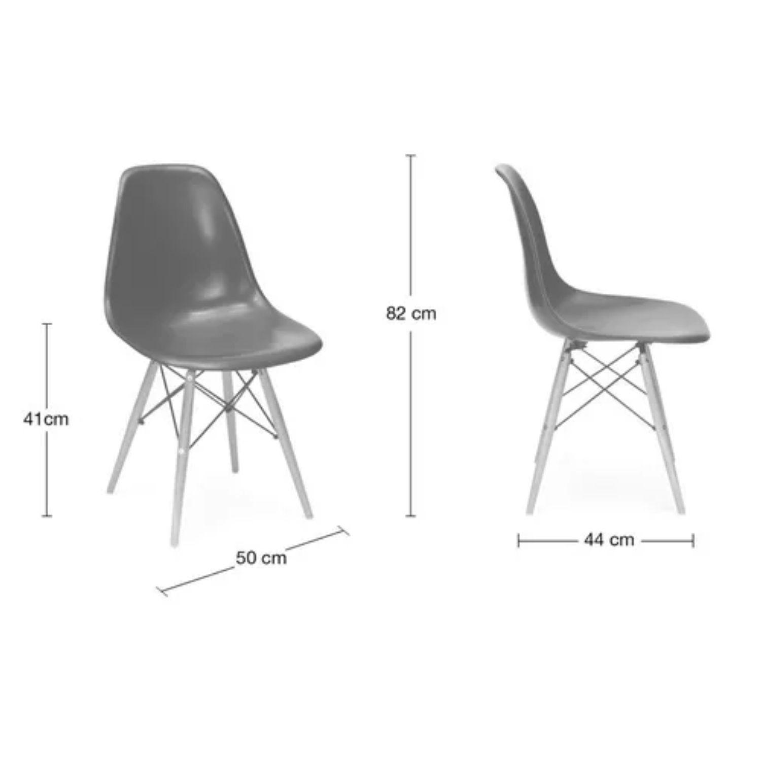 Set 4 Silla Eames Dsw Clasica Negra-3