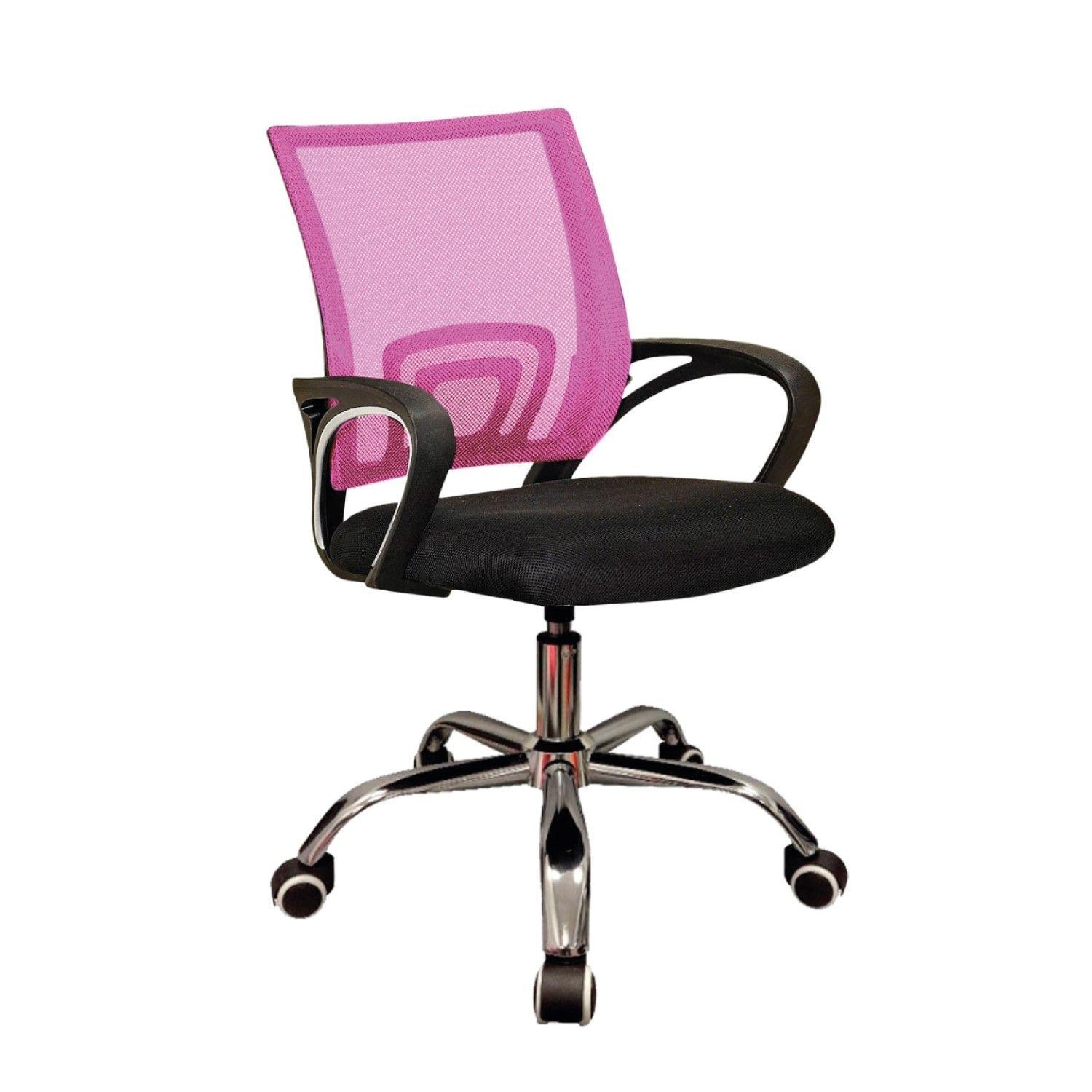 Silla Ejecutiva Escritorio Ezri Mesh Rosa Muebles Metinca-0
