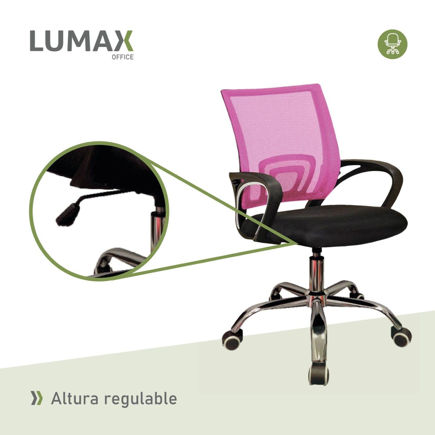 Silla Ejecutiva Escritorio Ezri Mesh Rosa Muebles Metinca-4