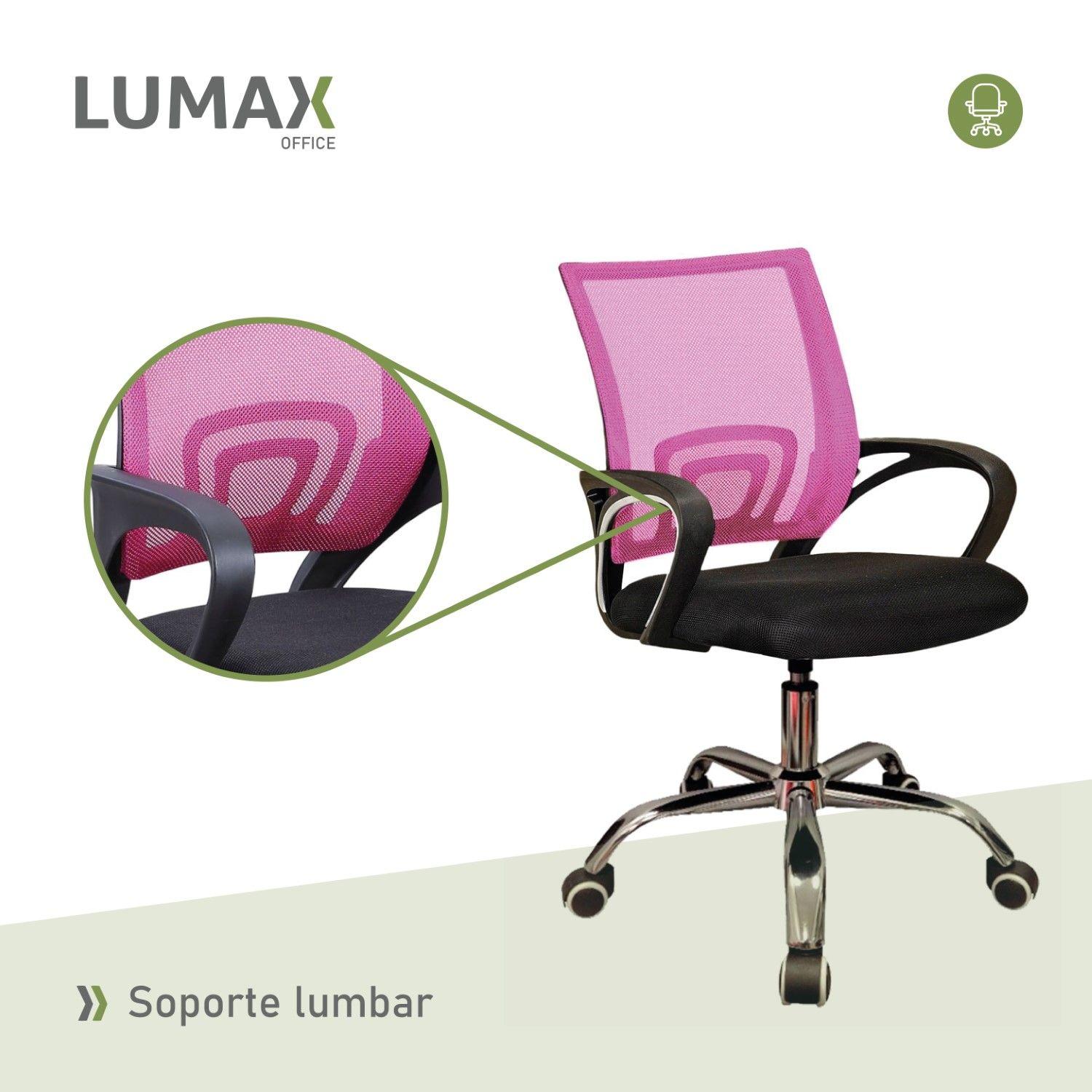 Silla Ejecutiva Escritorio Ezri Mesh Rosa Muebles Metinca-6