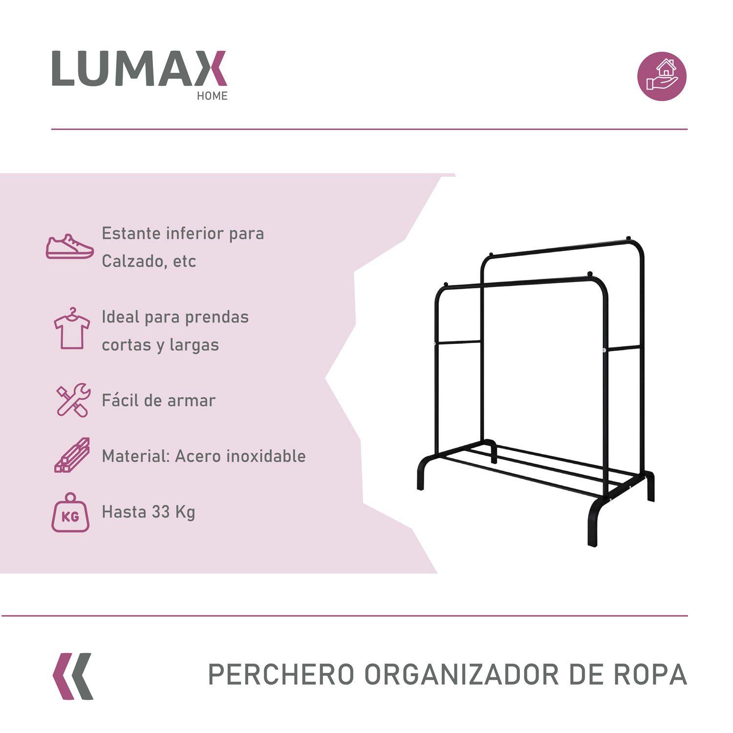 Perchero Organizador de Ropa Closet Hogar de Metal-1