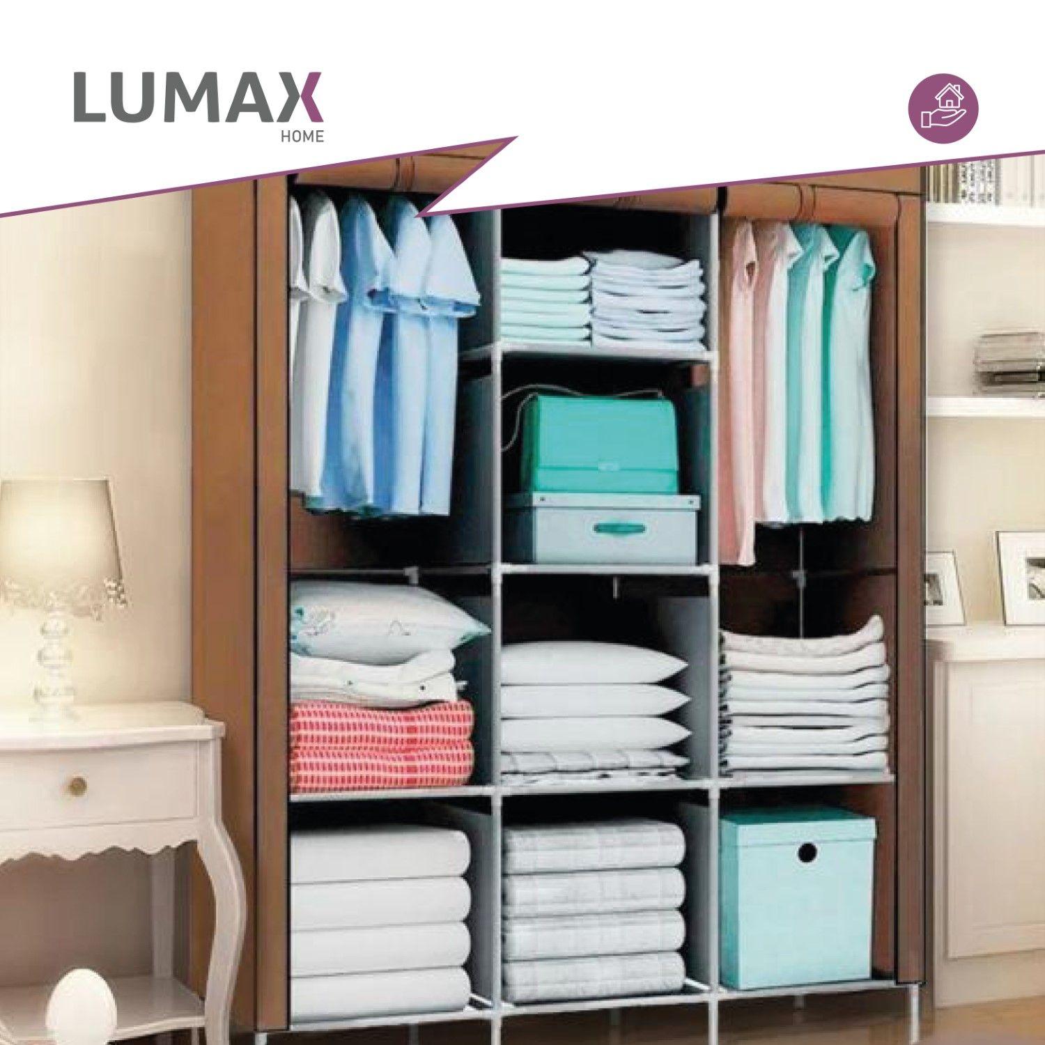 Closet Armable y Portatil de Tela 150x45x175 cm Color Cafe-3