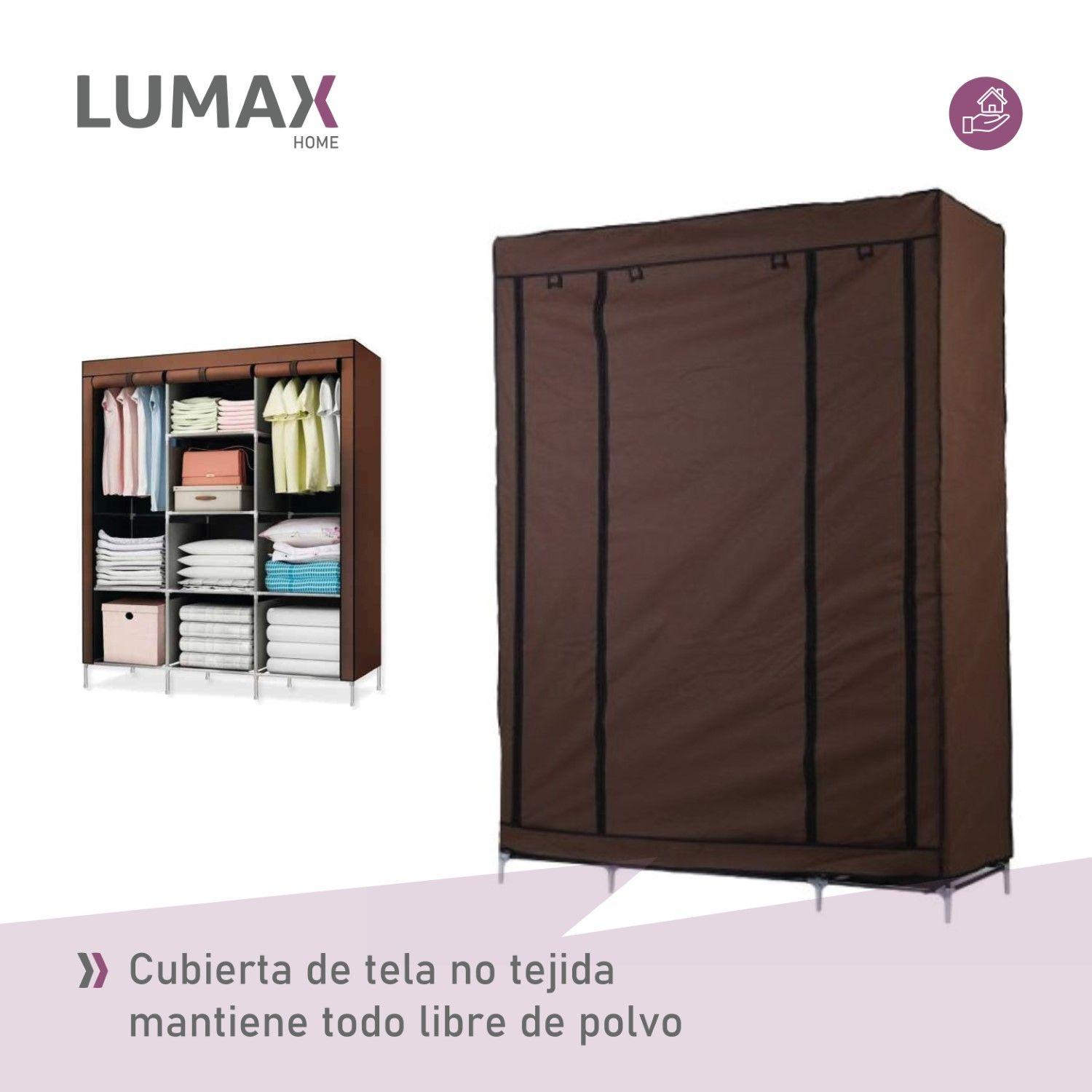 Closet Armable y Portatil de Tela 150x45x175 cm Color Cafe-6