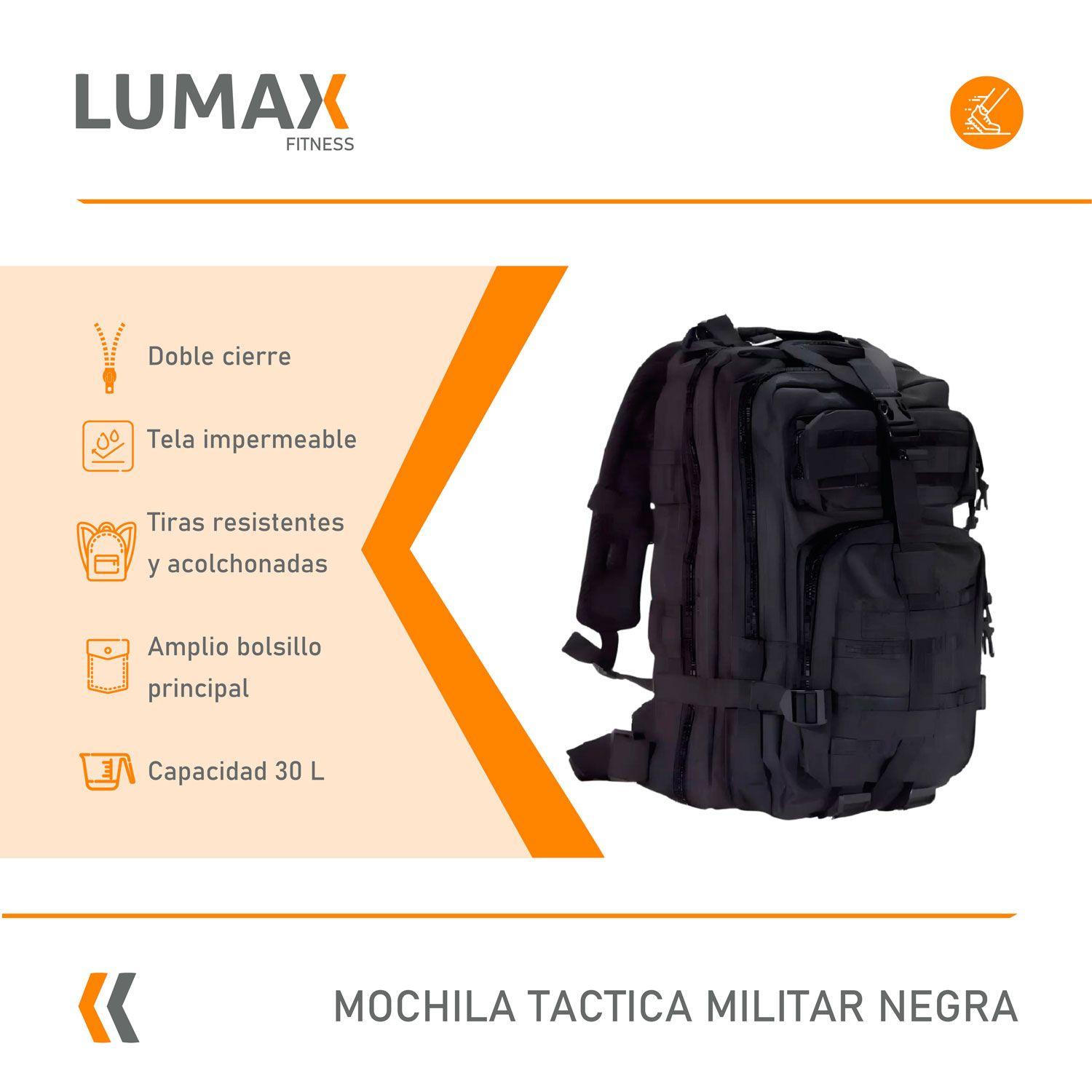 Mochila Tactica Militar Camping 30 Litros Negra-1