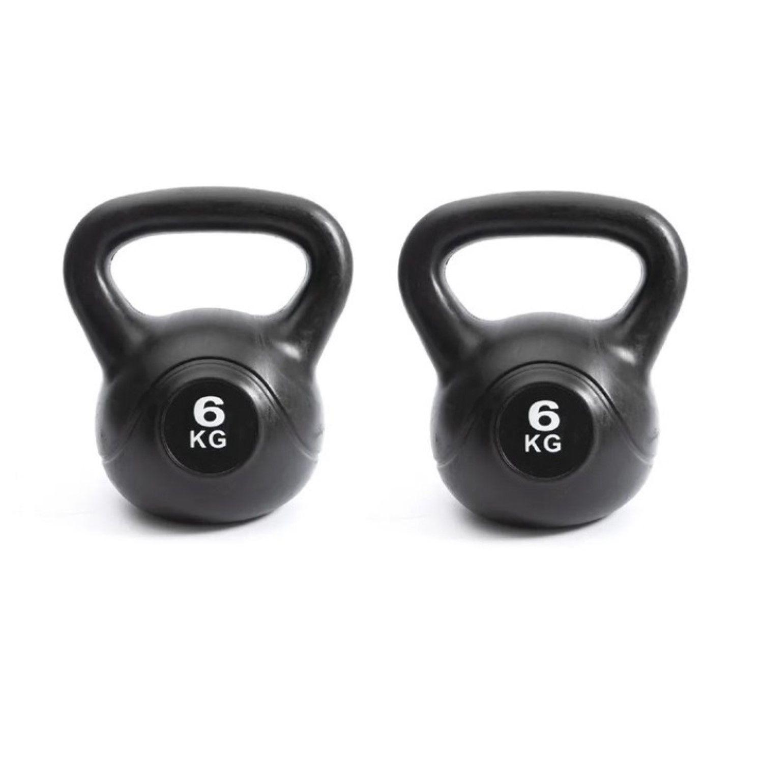 Set Par de Pesas Rusas Kettlebell 6kg Entrenamiento-0