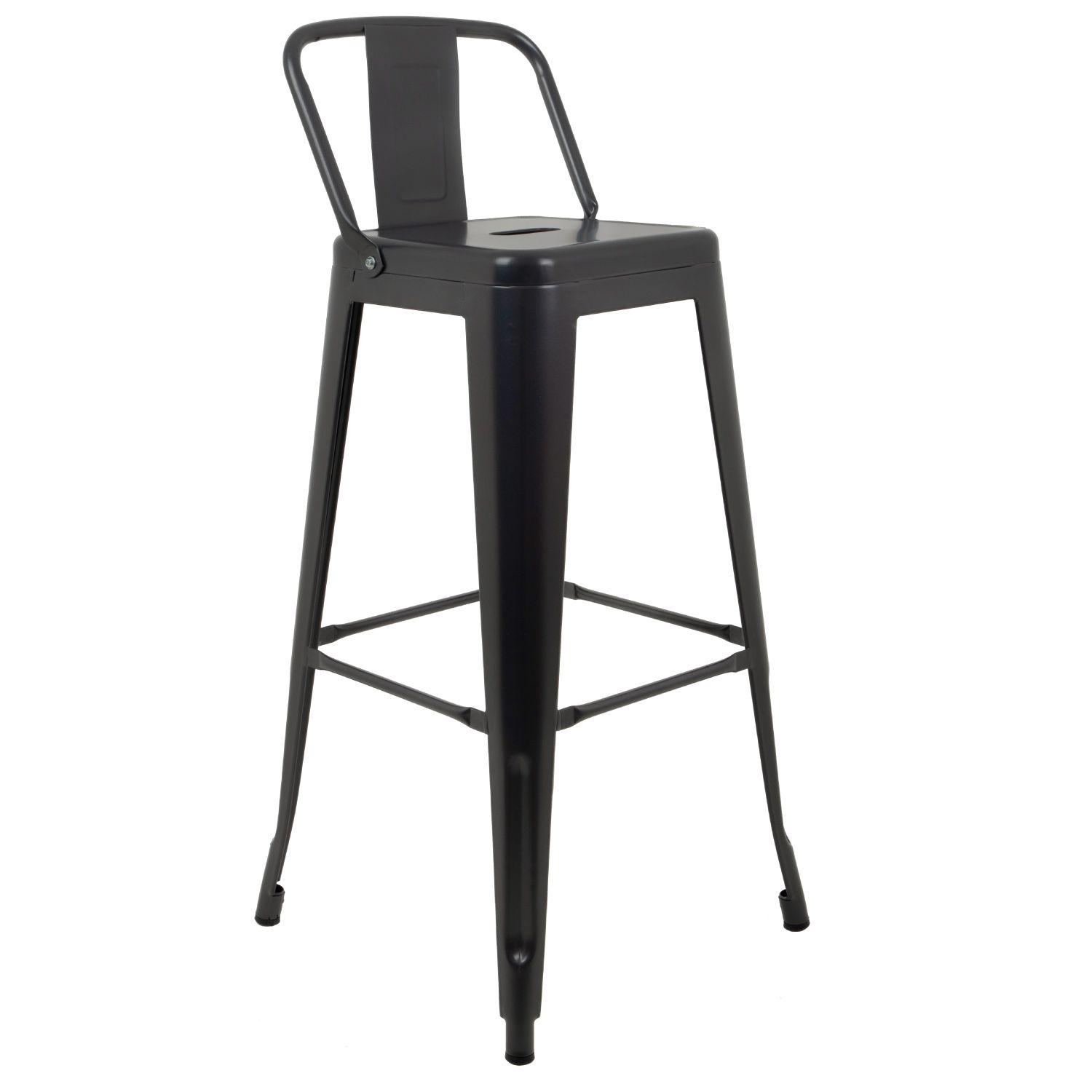 Piso Bar Silla Tolix Con Respaldo Bronce-0
