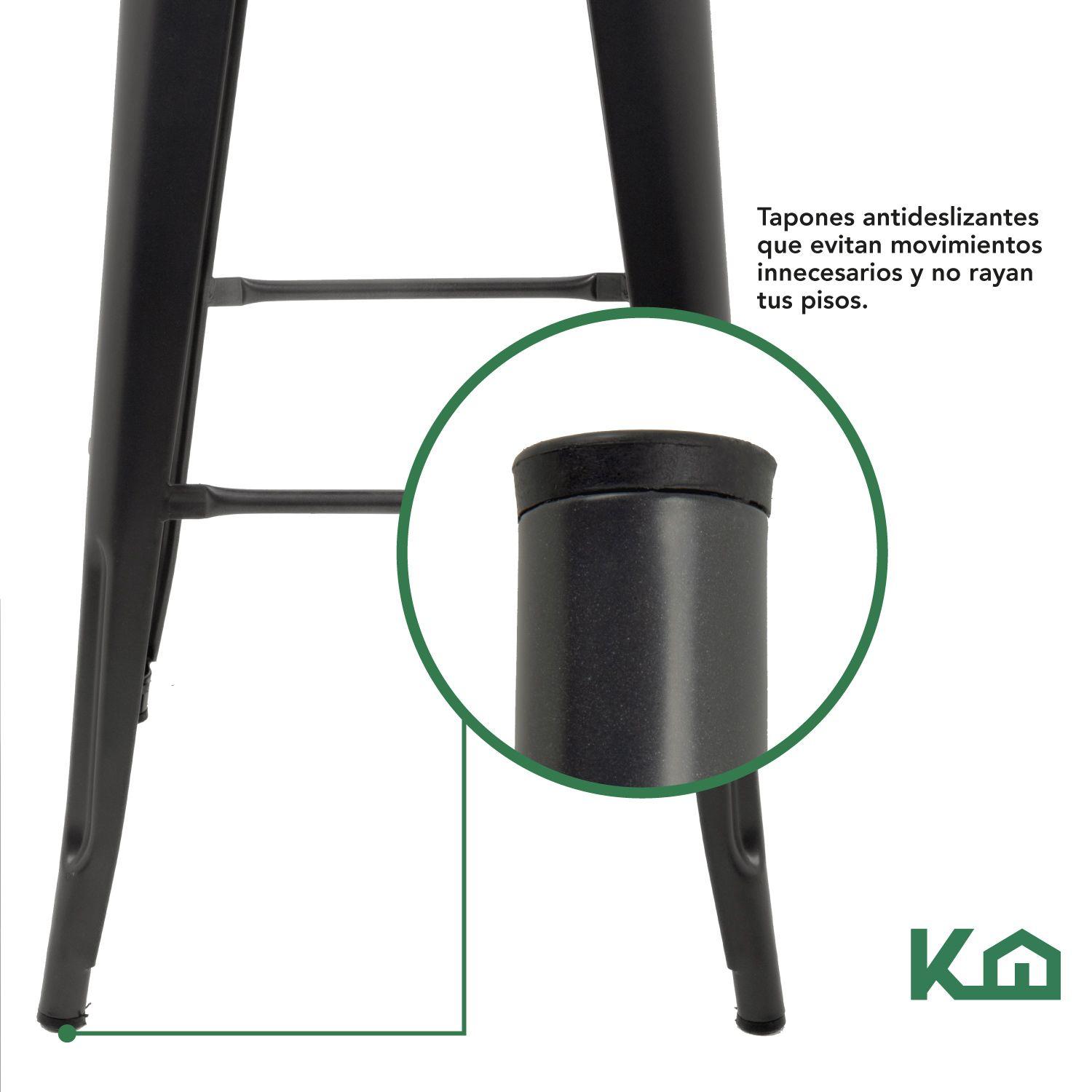 Piso Bar Silla Tolix Con Respaldo Bronce-6