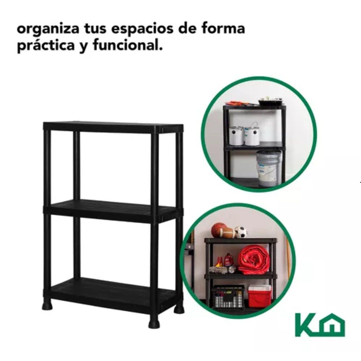 Estanteria Plastico 3 Estantes Encastrable 91x31x61cm-2