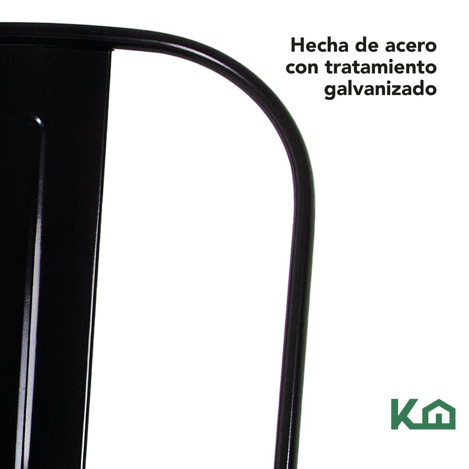 Sillas Tolix Metal Negra Living Comedor-5