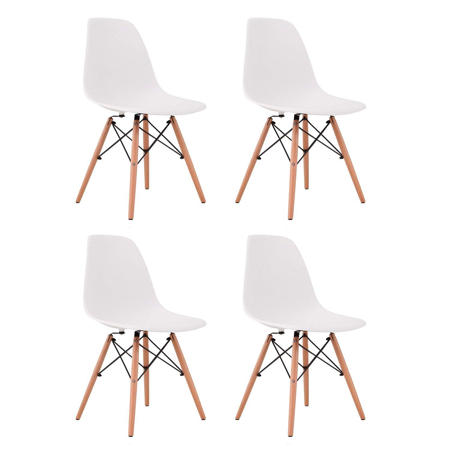 Set 4 Silla Eames Dsw Clasica Blanca-0