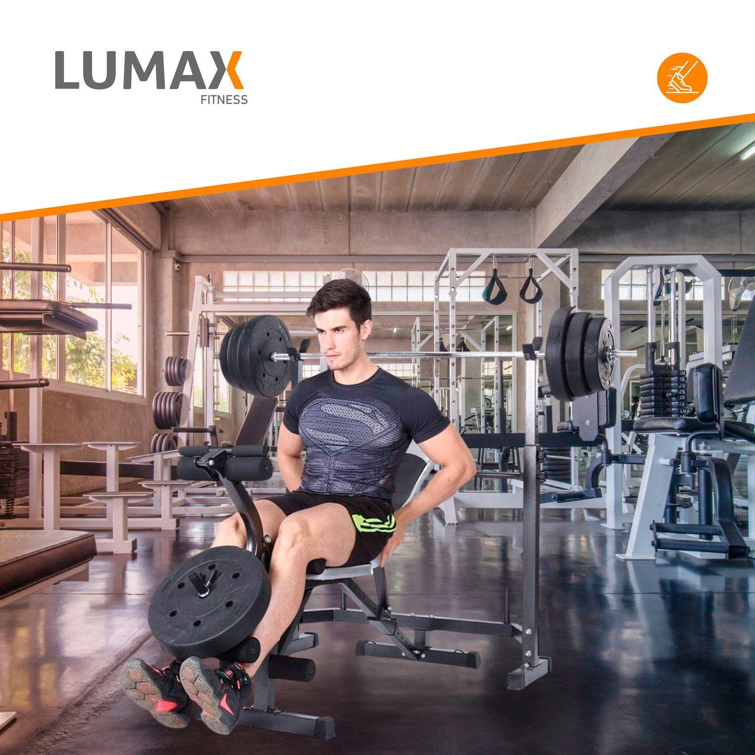 Banco Inclinable de Pecho Piernas y Scott Fitness-3