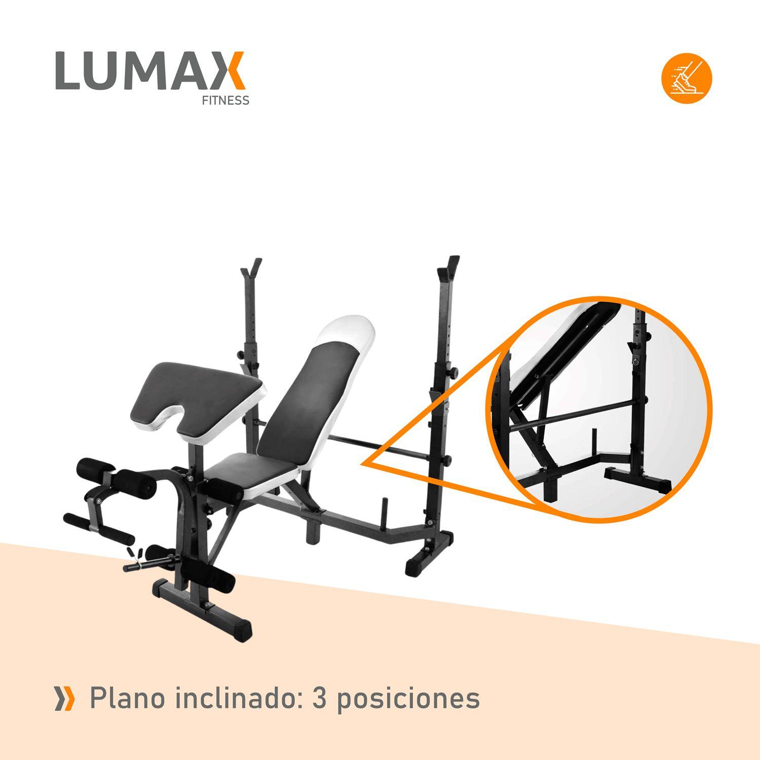 Banco Inclinable de Pecho Piernas y Scott Fitness-5