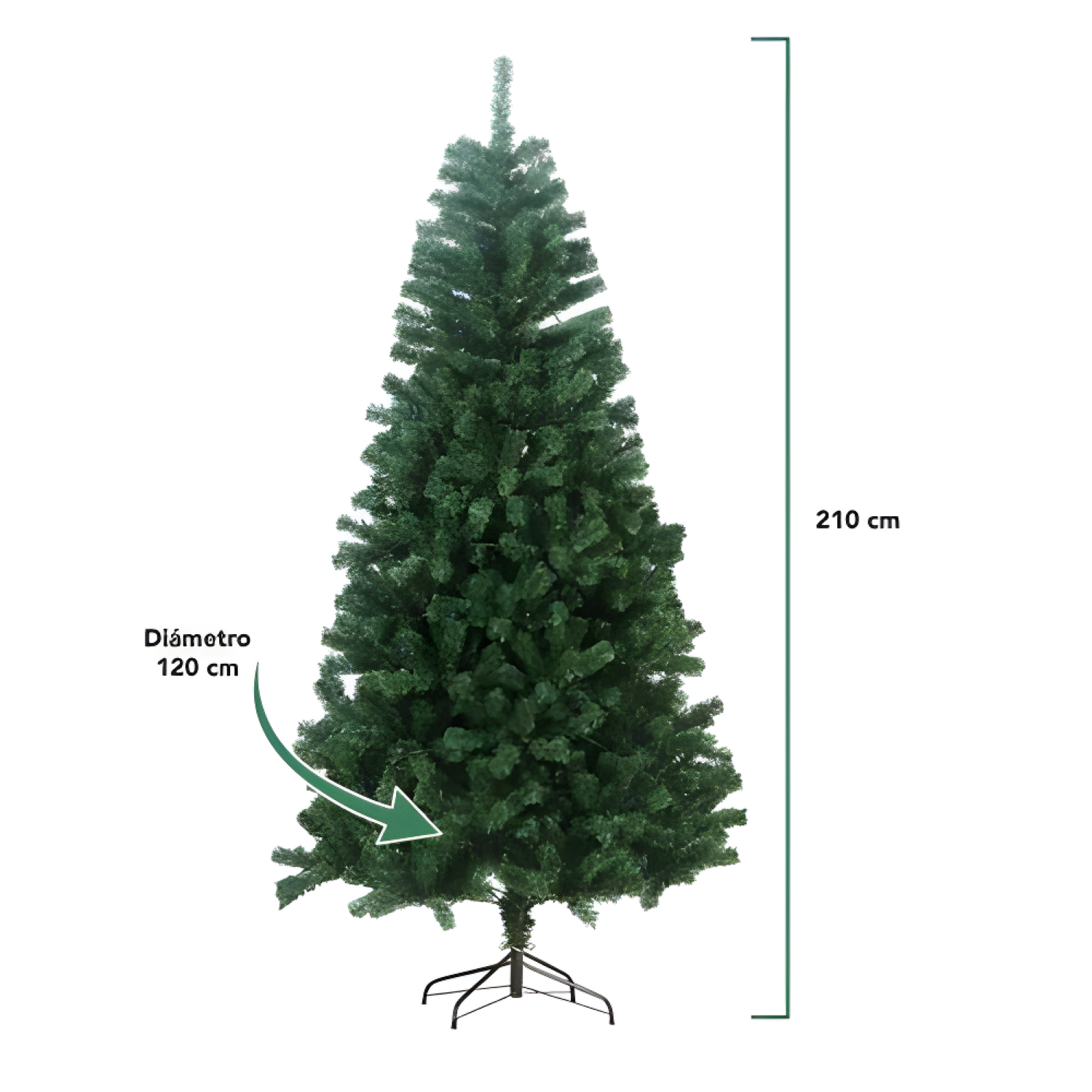 Arbol De Navidad 2.10m Artificial Pino Navideño Frondoso-1