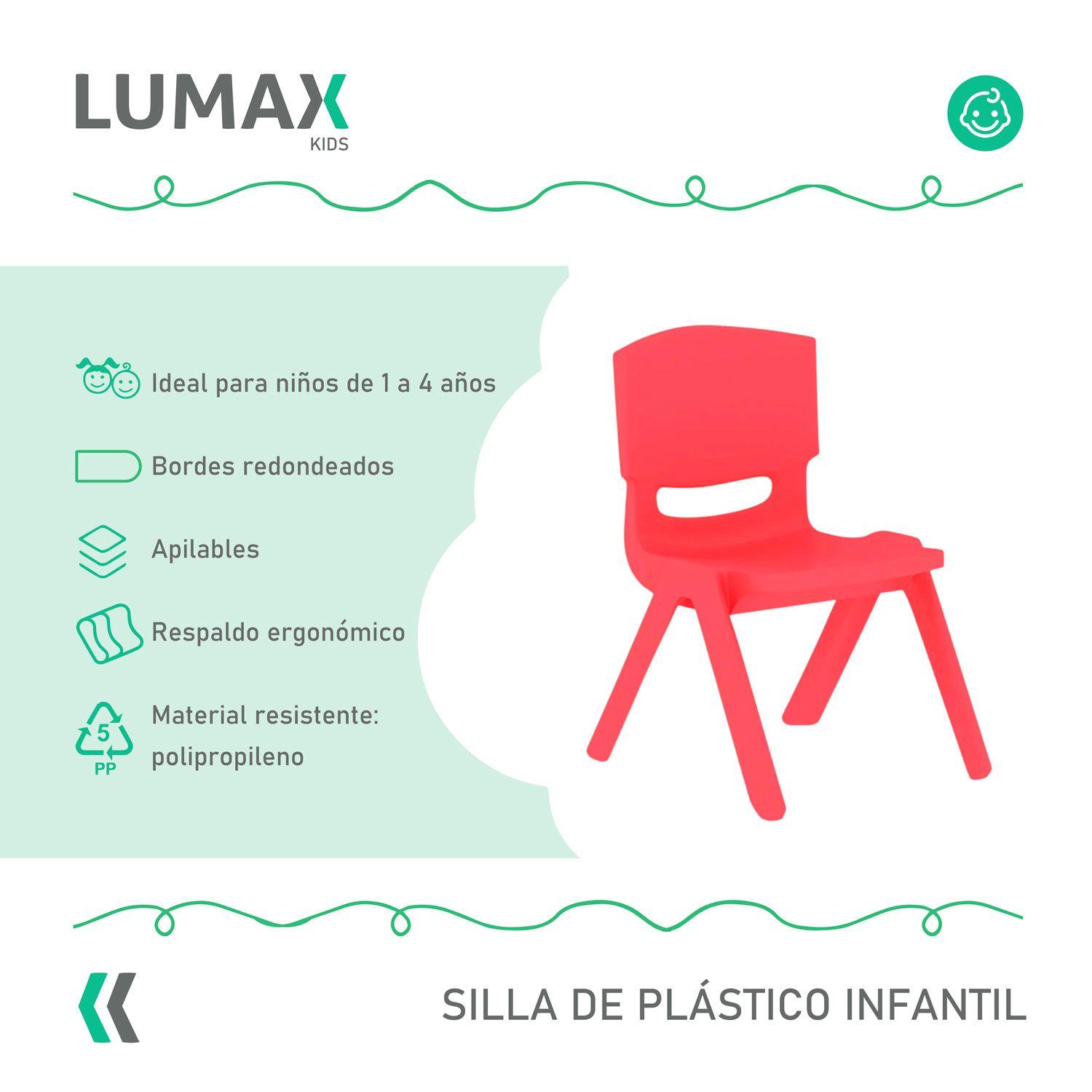Silla de Plastico Infantil Hogar Jardin Niños MeTinca-1