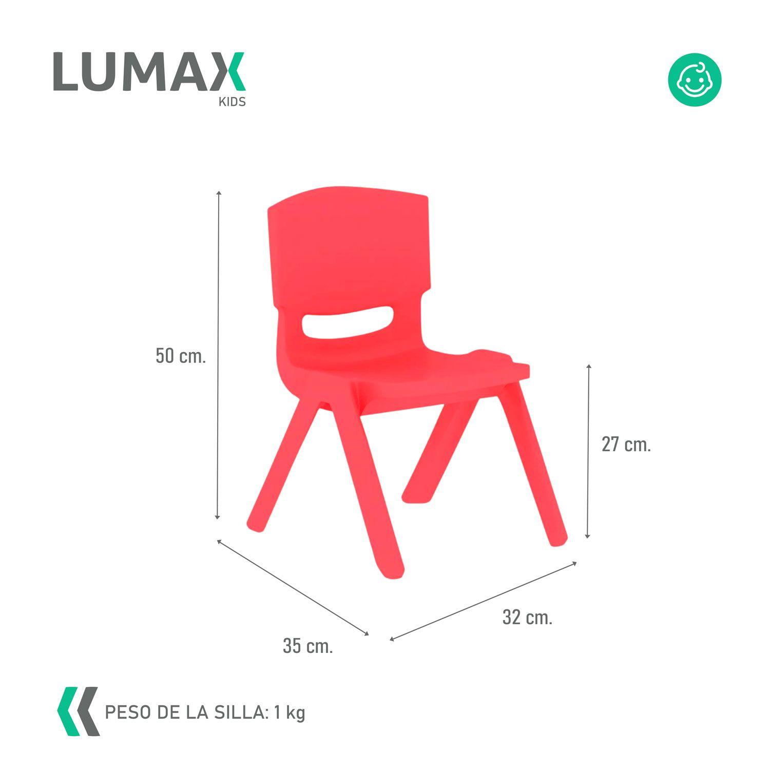 Silla de Plastico Infantil Hogar Jardin Niños MeTinca-2