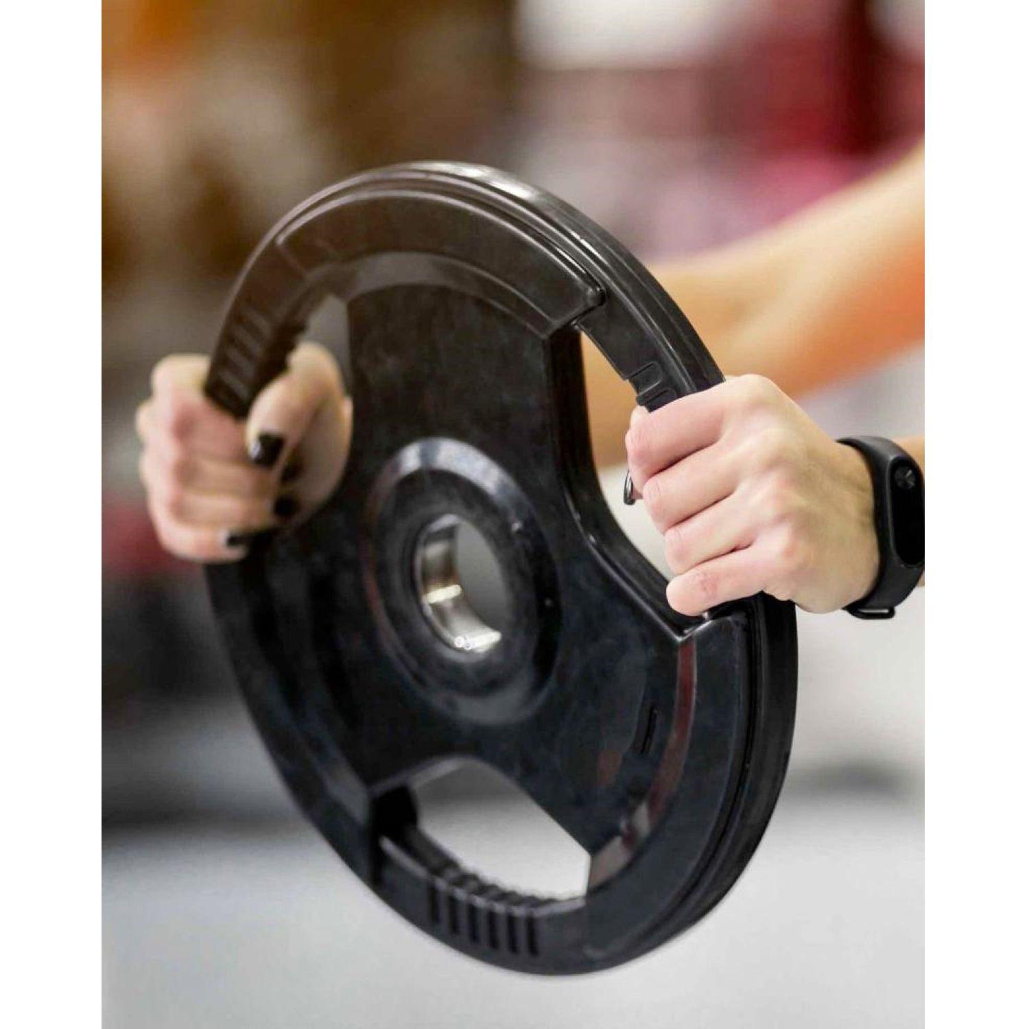 Disco Olimpico 5 Kg con asas recubierto en goma-5