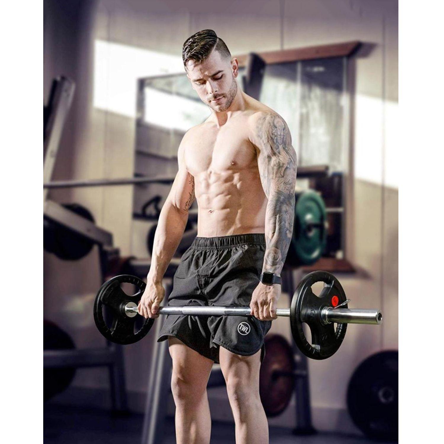 Disco Olimpico 5 Kg con asas recubierto en goma-6