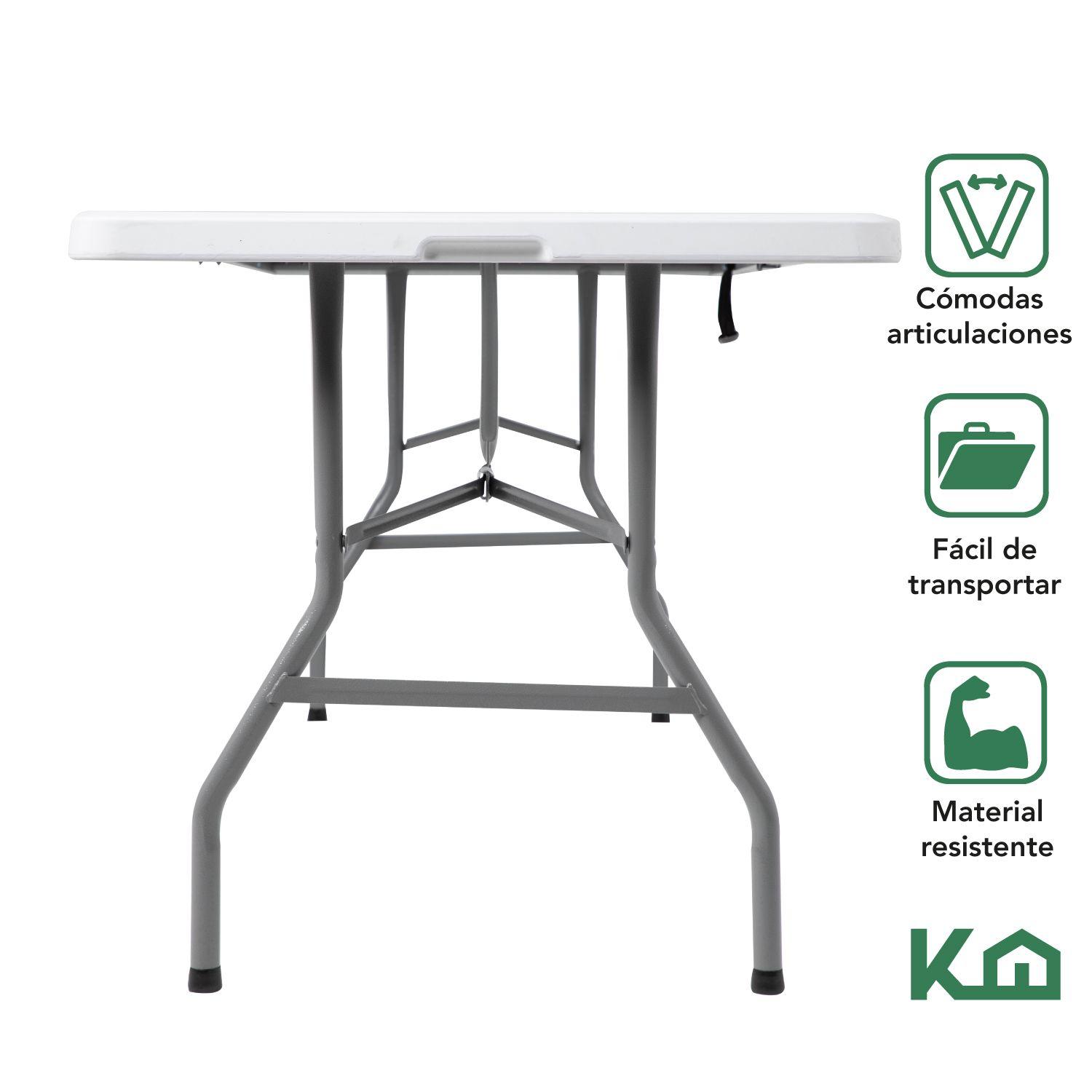 Mesa Plegable 1.8 Mts Tipo Maleta Portatil Camping Jardin-2