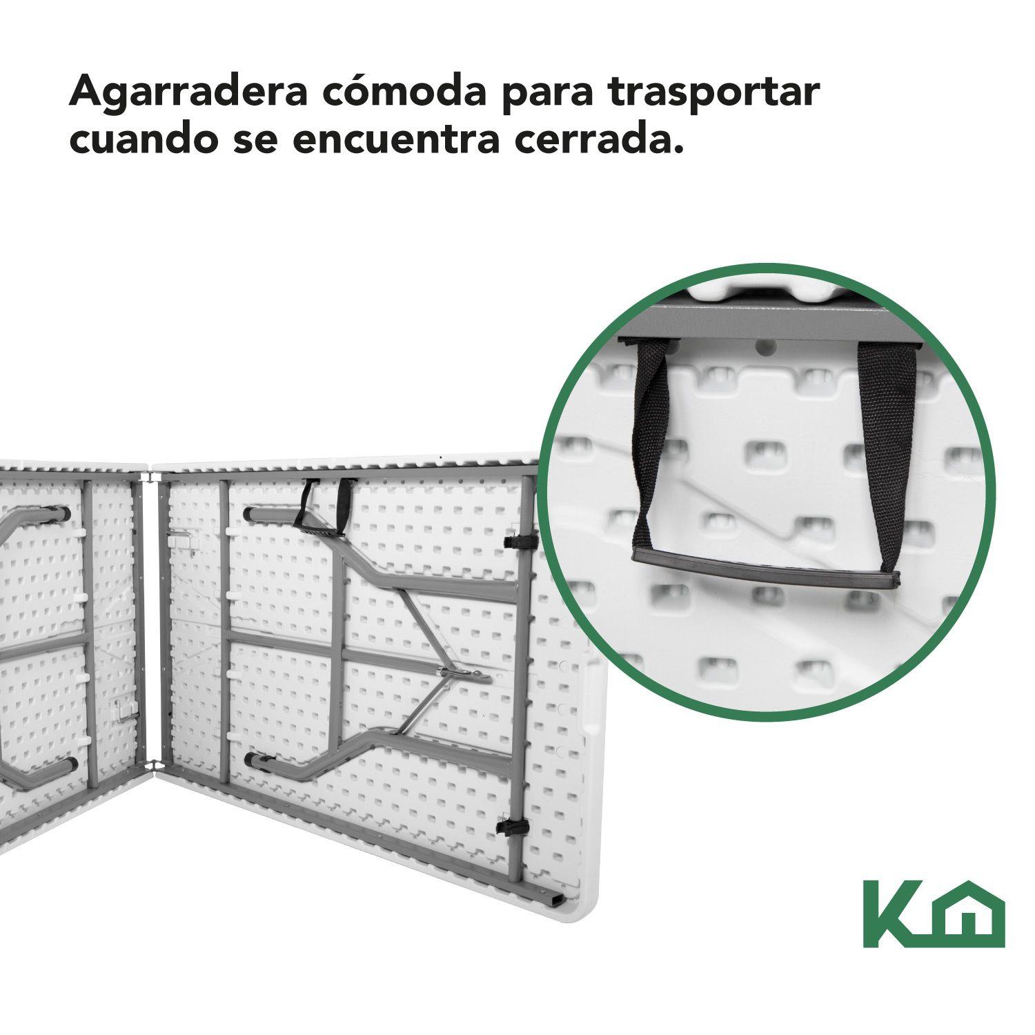Mesa Plegable 1.8 Mts Tipo Maleta Portatil Camping Jardin-4