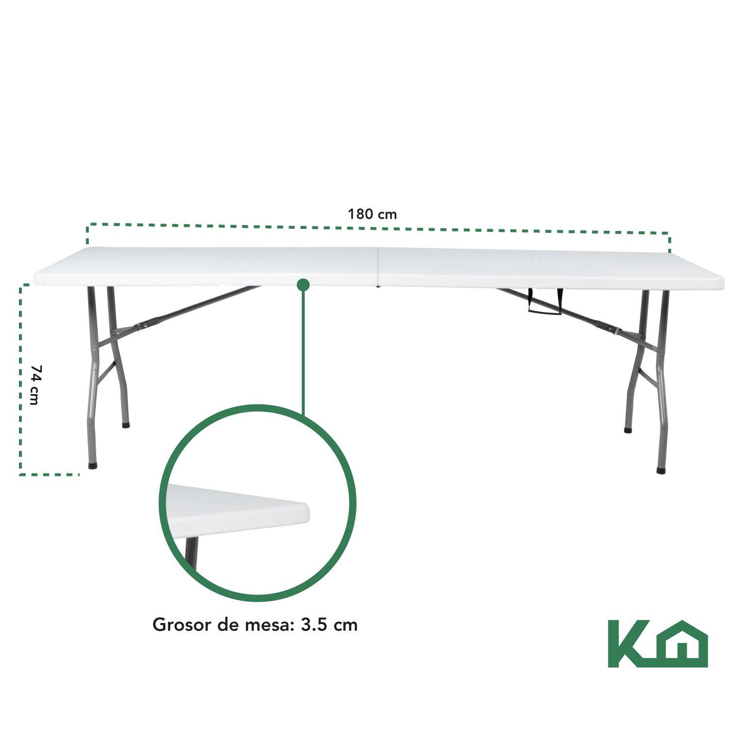 Mesa Plegable 1.8 Mts Tipo Maleta Portatil Camping Jardin-5