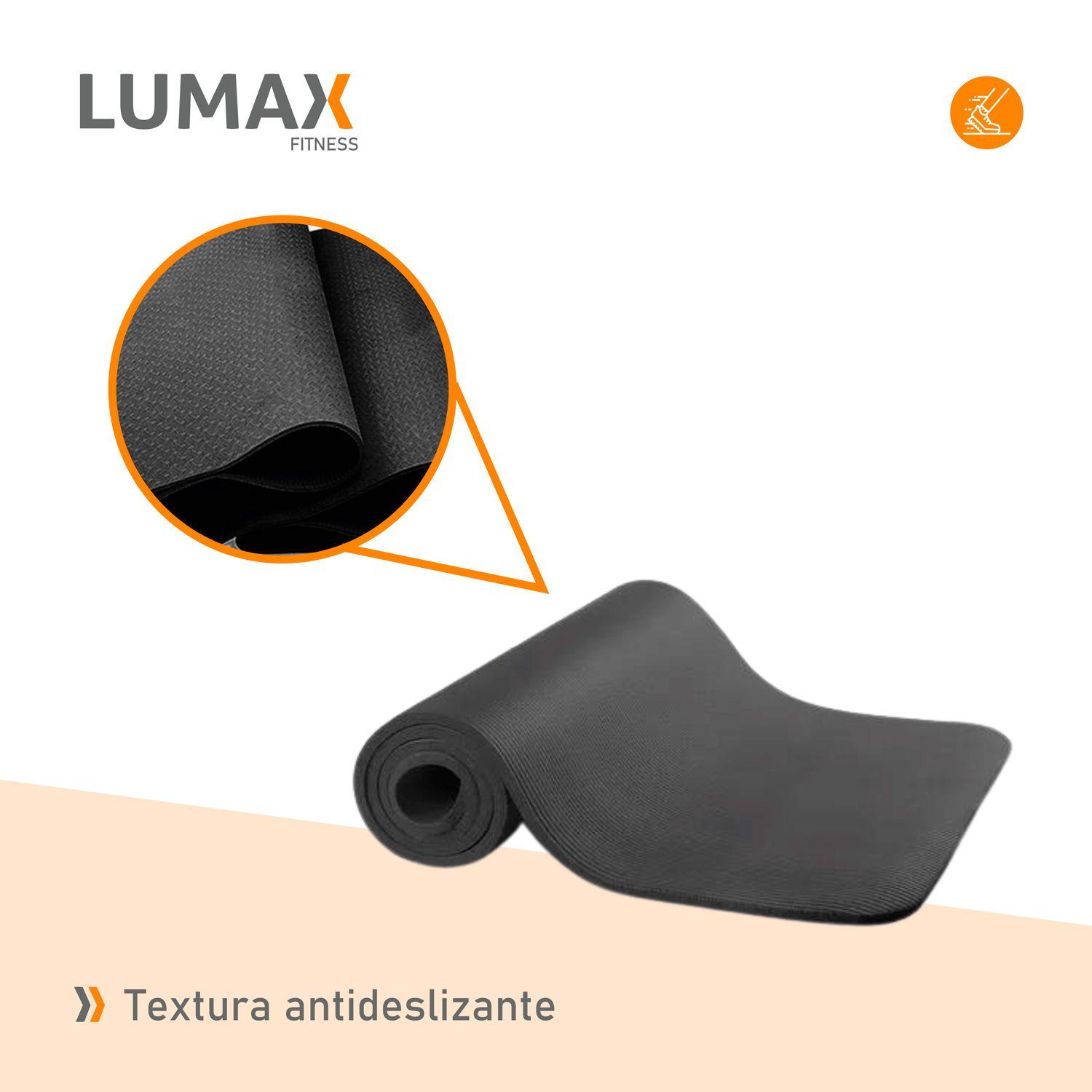 Colchoneta Mat Yoga Pilates Ejercicio 10 mm Negra-4