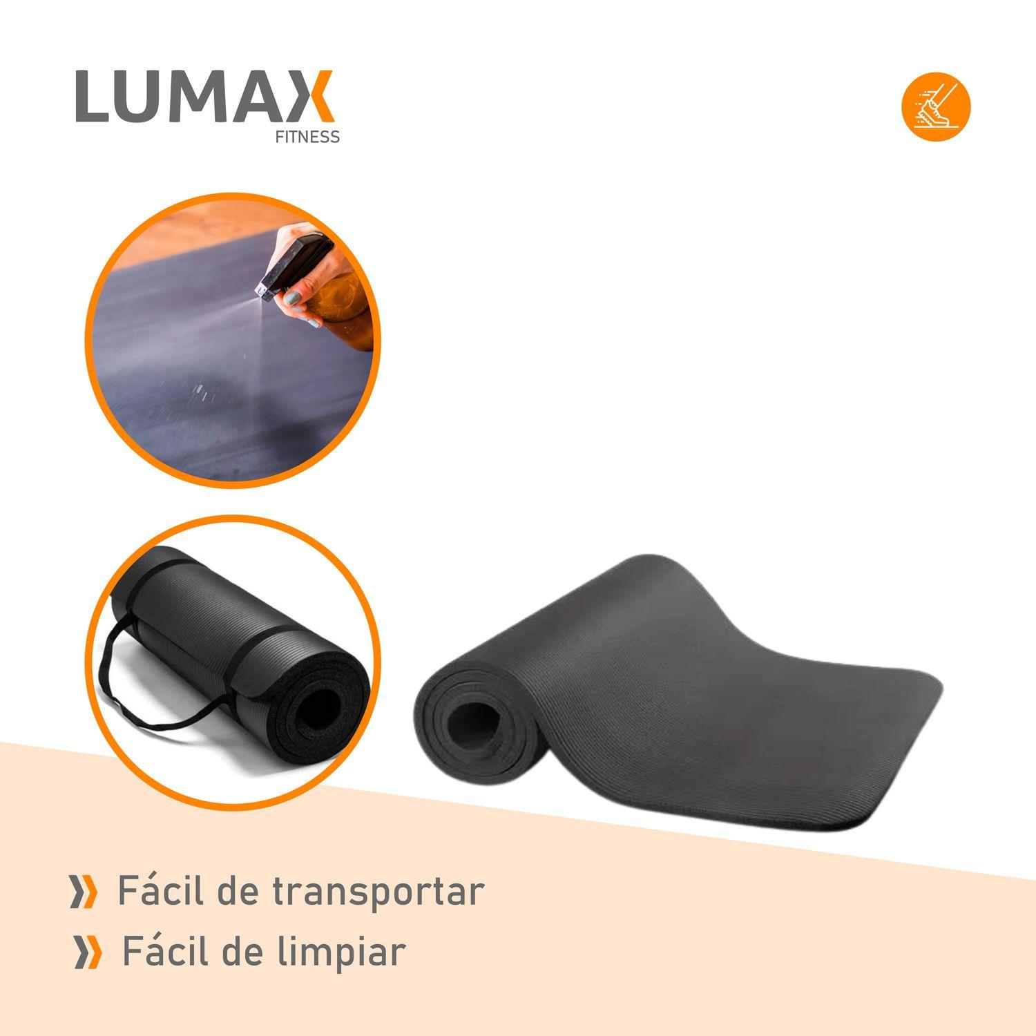 Colchoneta Mat Yoga Pilates Ejercicio 10 mm Negra-5