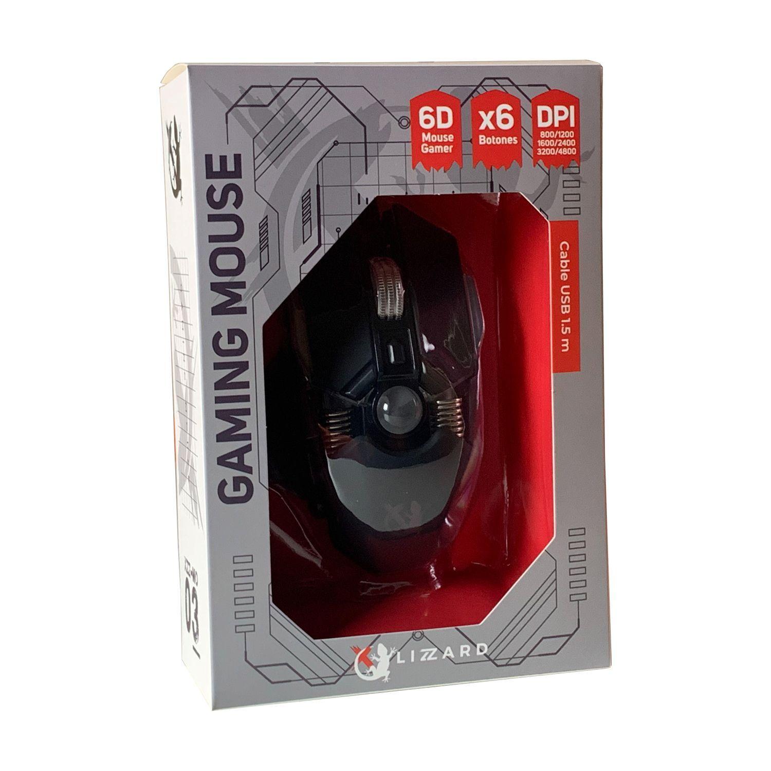 Mouse Gamer USB X-Lizzard DPIs Variables Luces LED Con Metal-2