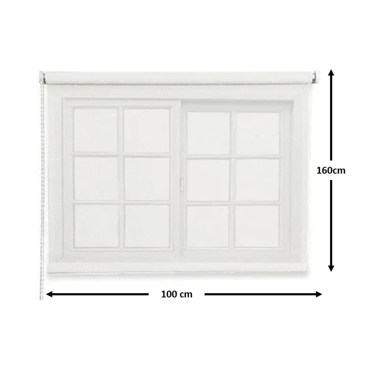 Cortina Roller Rustica Lumax 1.0 X 1.6 mts Blanca-3